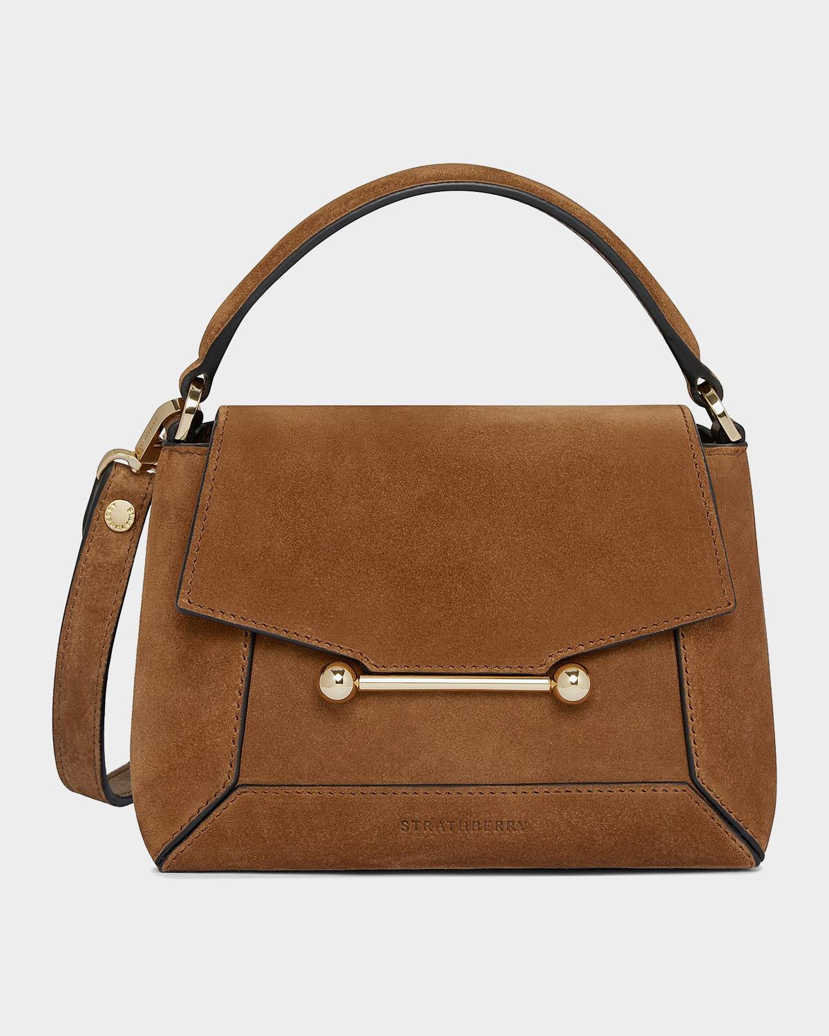 Mosaic Nano Suede Top-Handle Bag