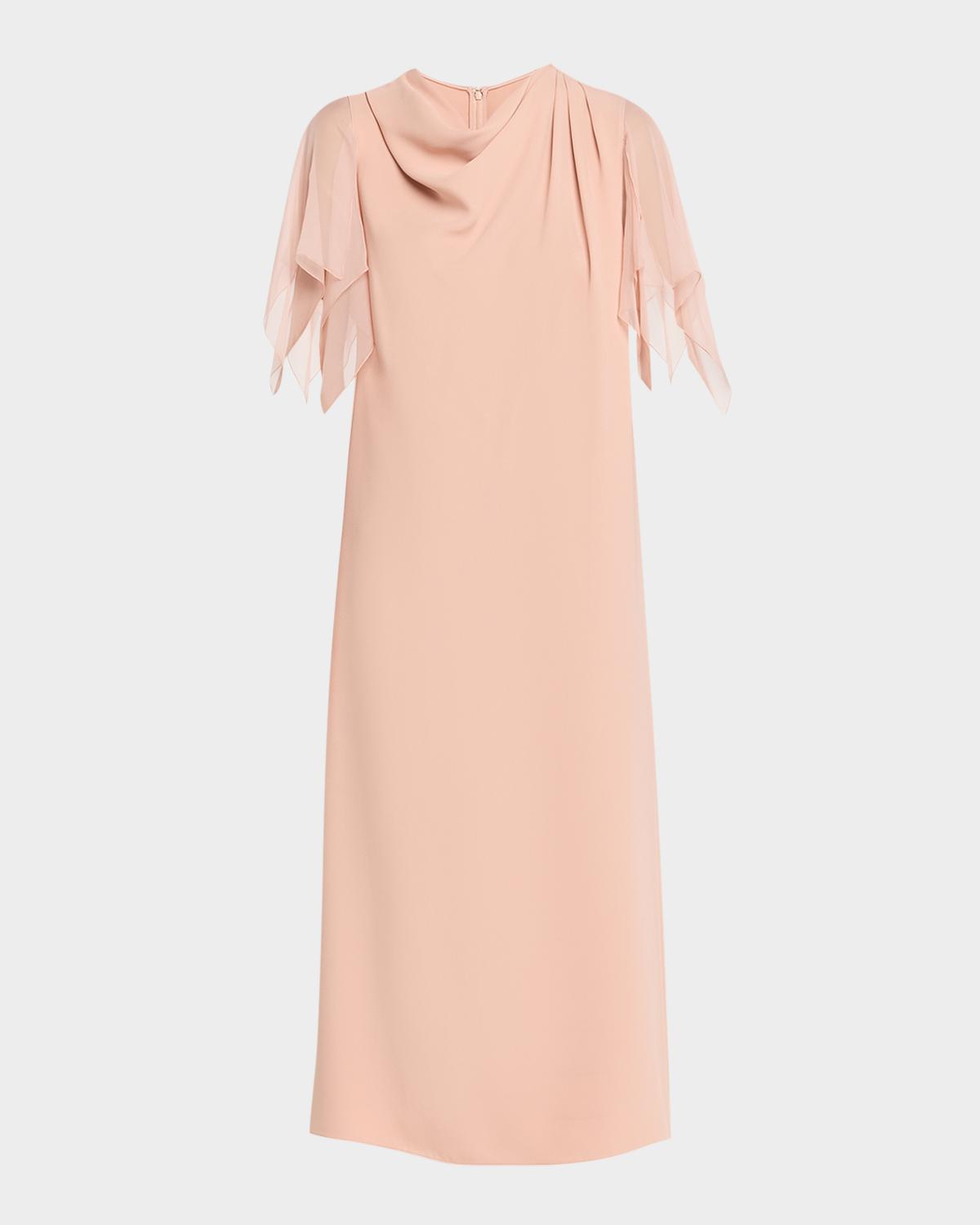 Campiona Draped Silk Dress