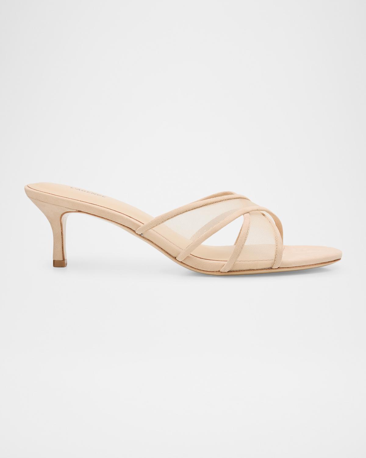 Padua Leopard-Print Mesh Mule Sandals