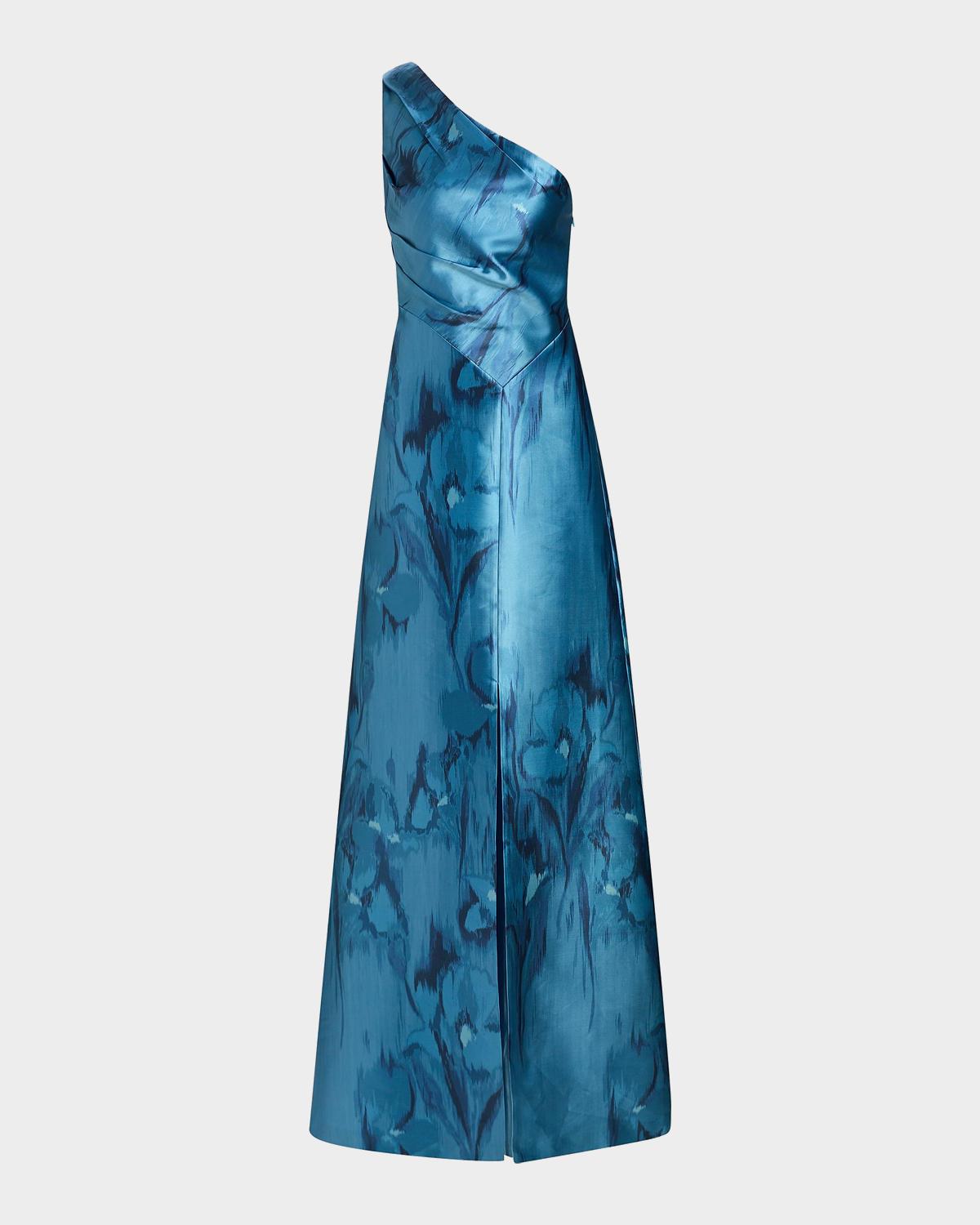 Faith Sleeveless One-Shoulder Gown