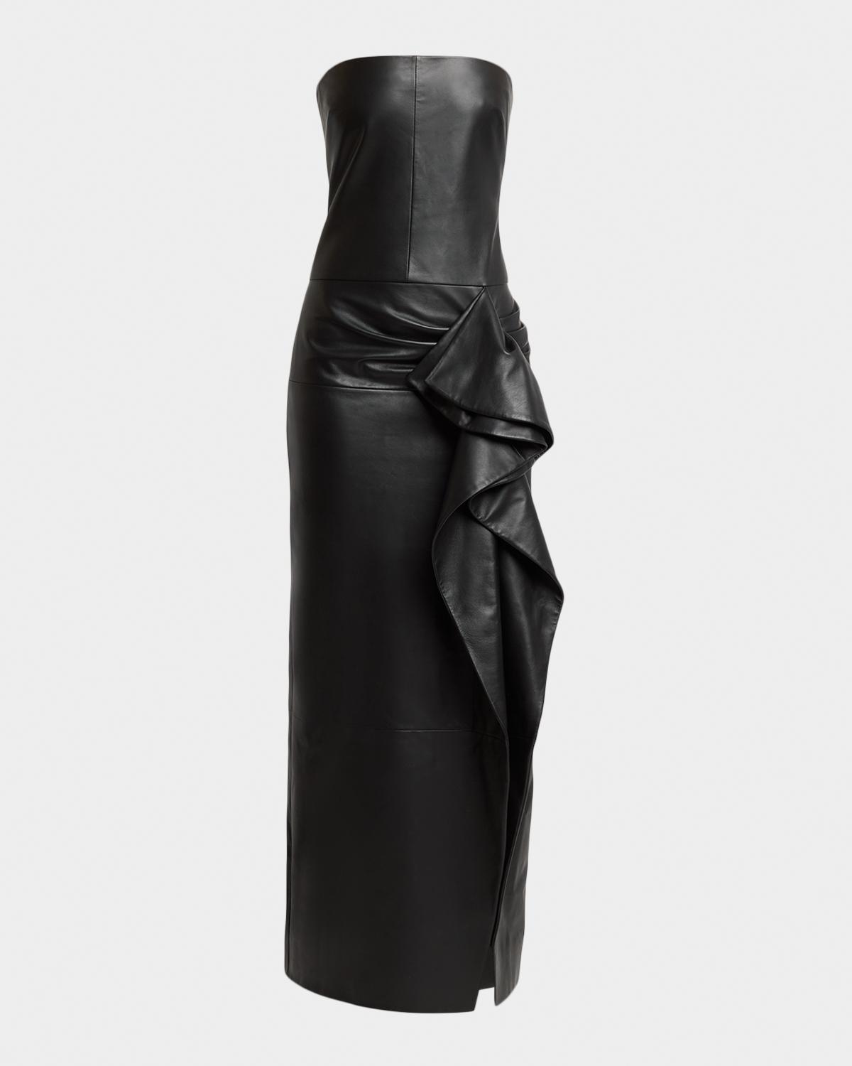 Alonna Strapless Leather Dress