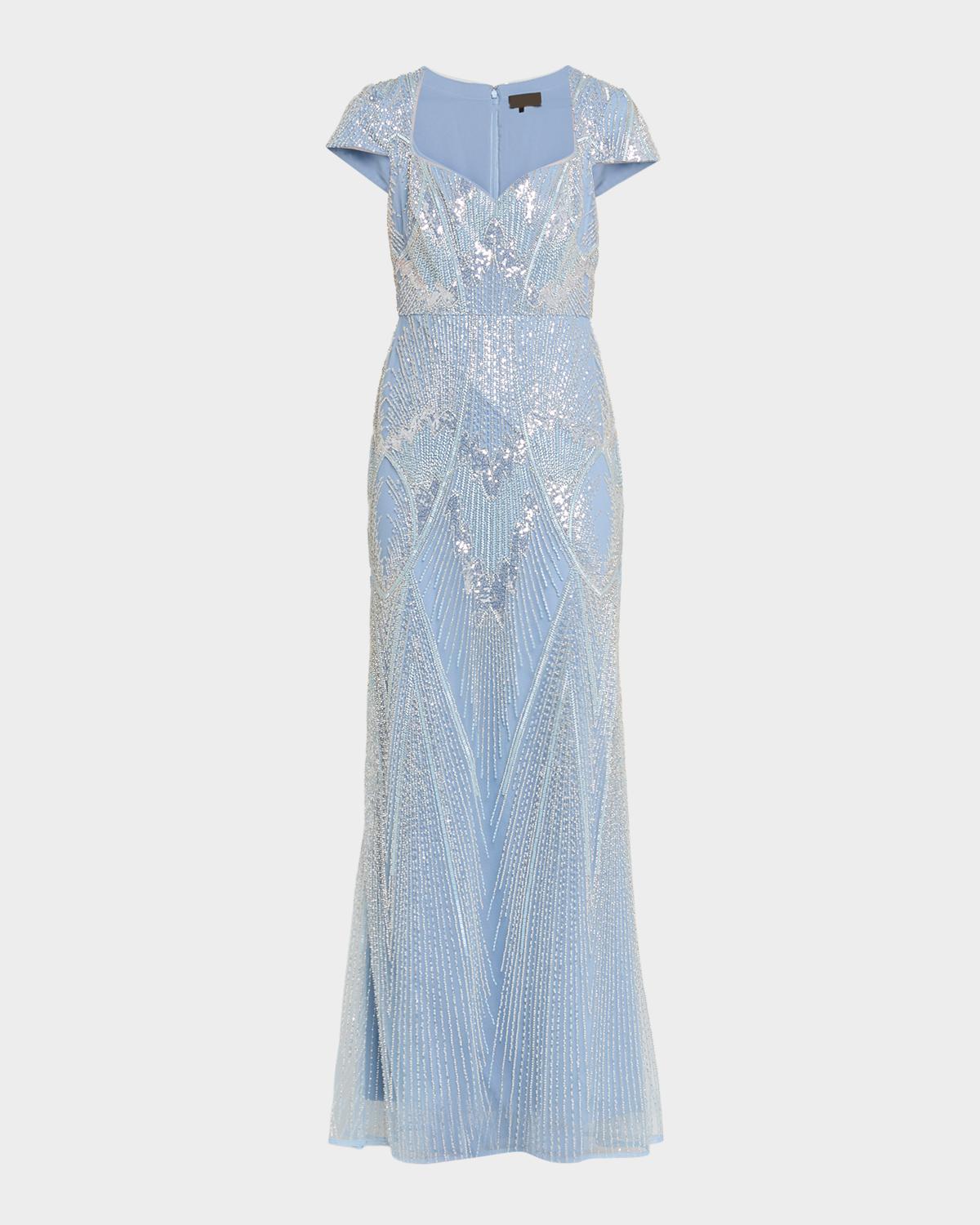 Zula Beaded Sweetheart Gown