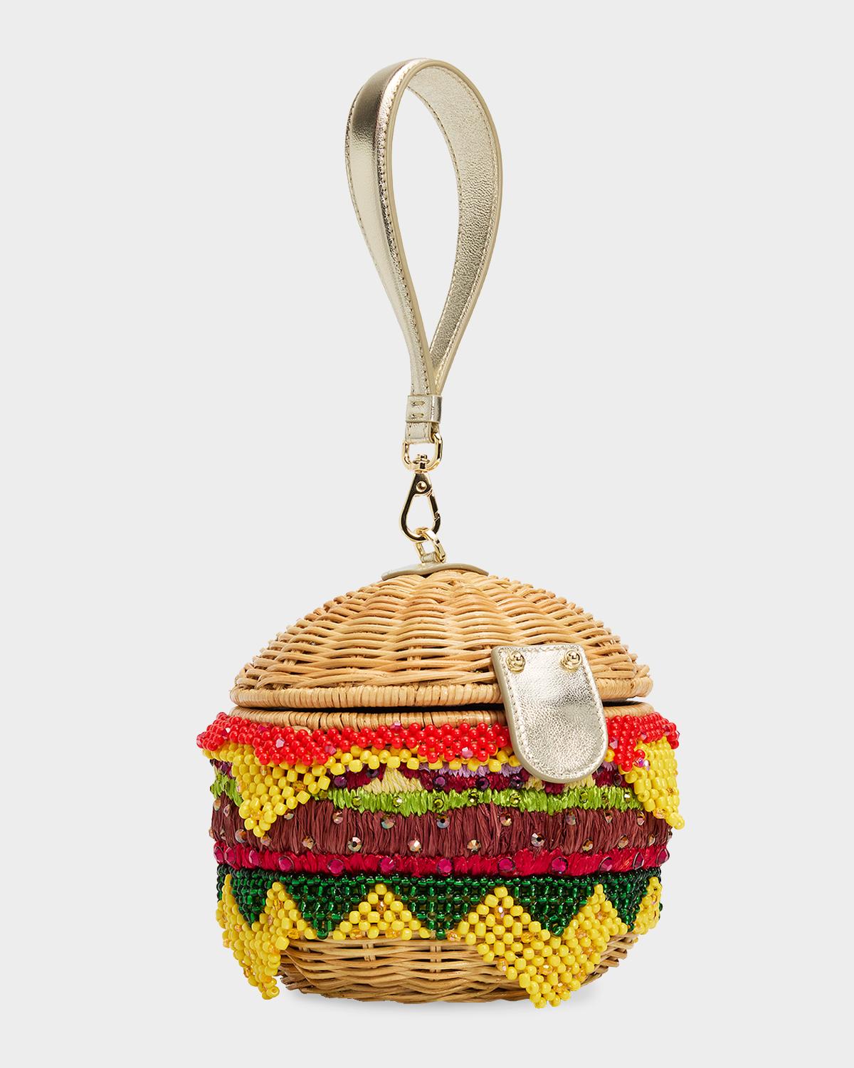 Deluxe Cheeseburger Basket Wristlet Bag