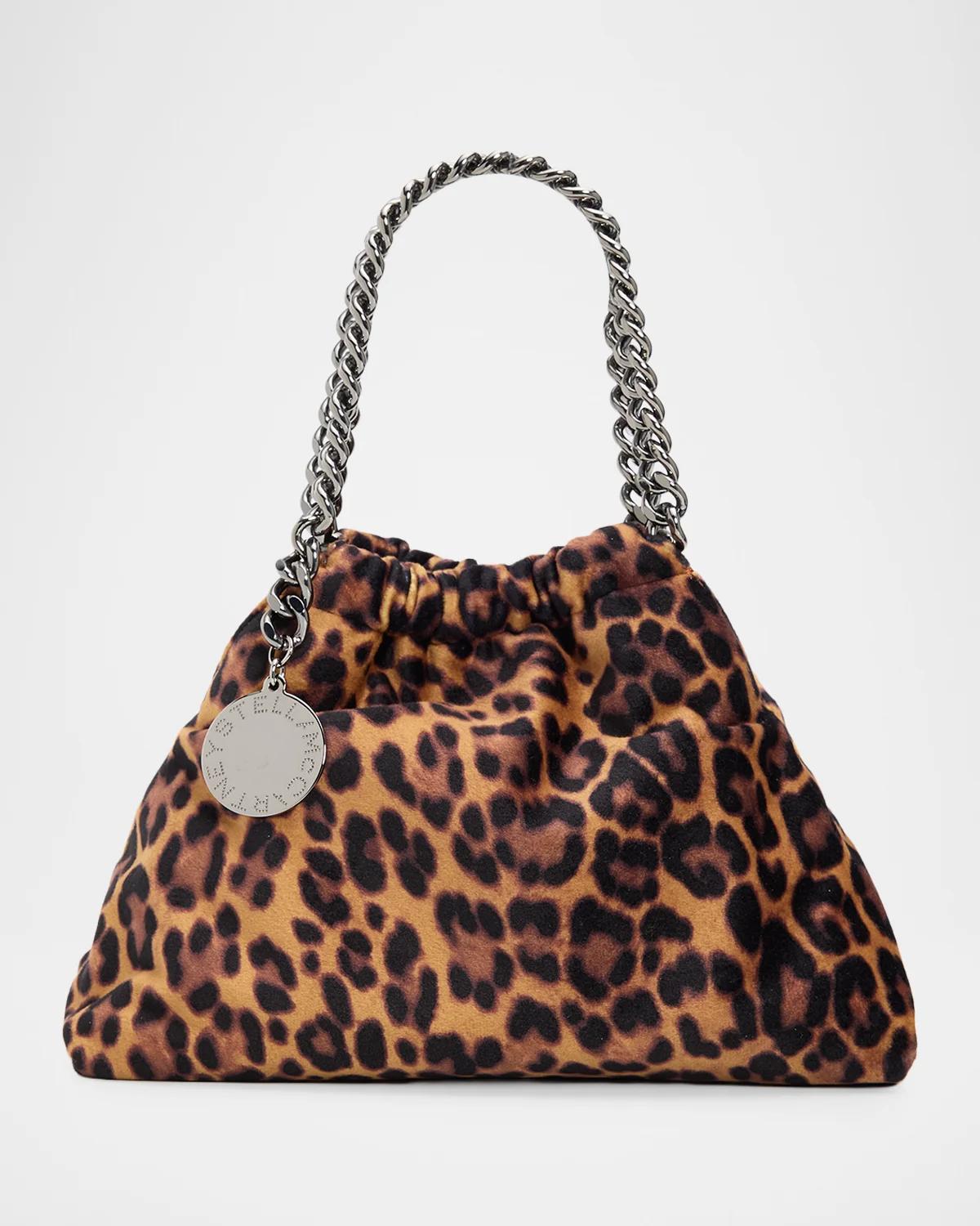 Falabella Mini Leopard-Print 3-Chain Shoulder Bag