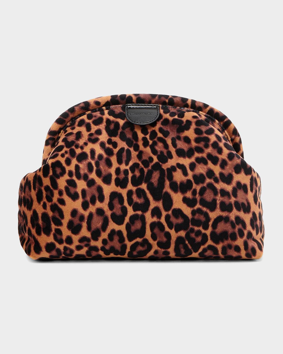 Falabella Leopard-Print Velvet Convertible Clutch
