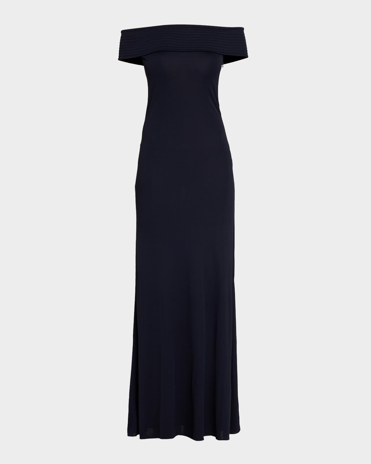 Off-The-Shoulder Jersey Bandeau Maxi Dress