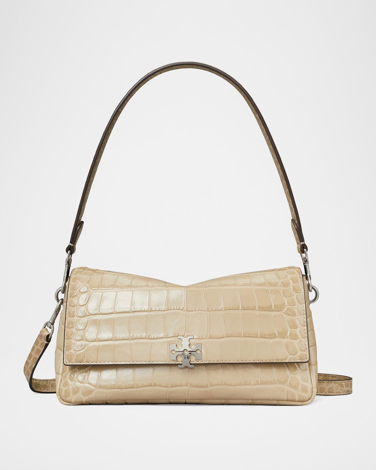 Charlie Small Croc-Embossed Shoulder Bag