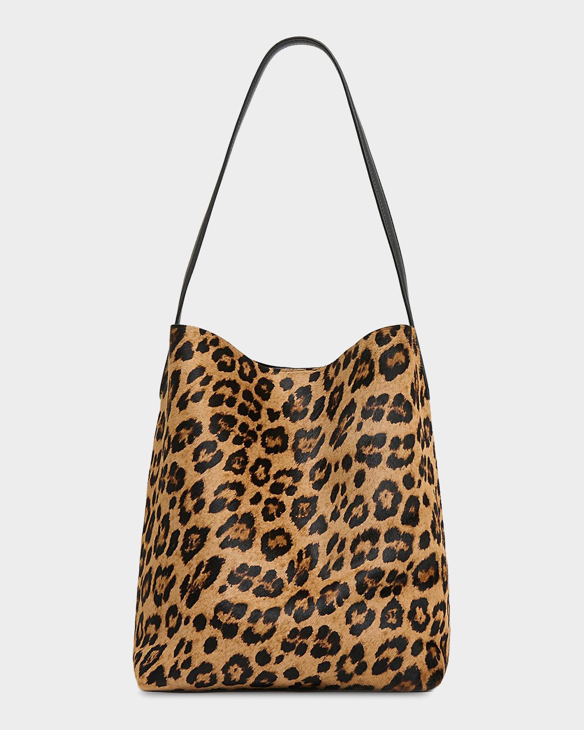 Everyday Leopard-Print Calf Hair Basket Bag