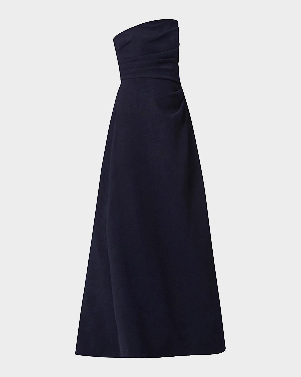 Dory Asymmetric Strapless Gown