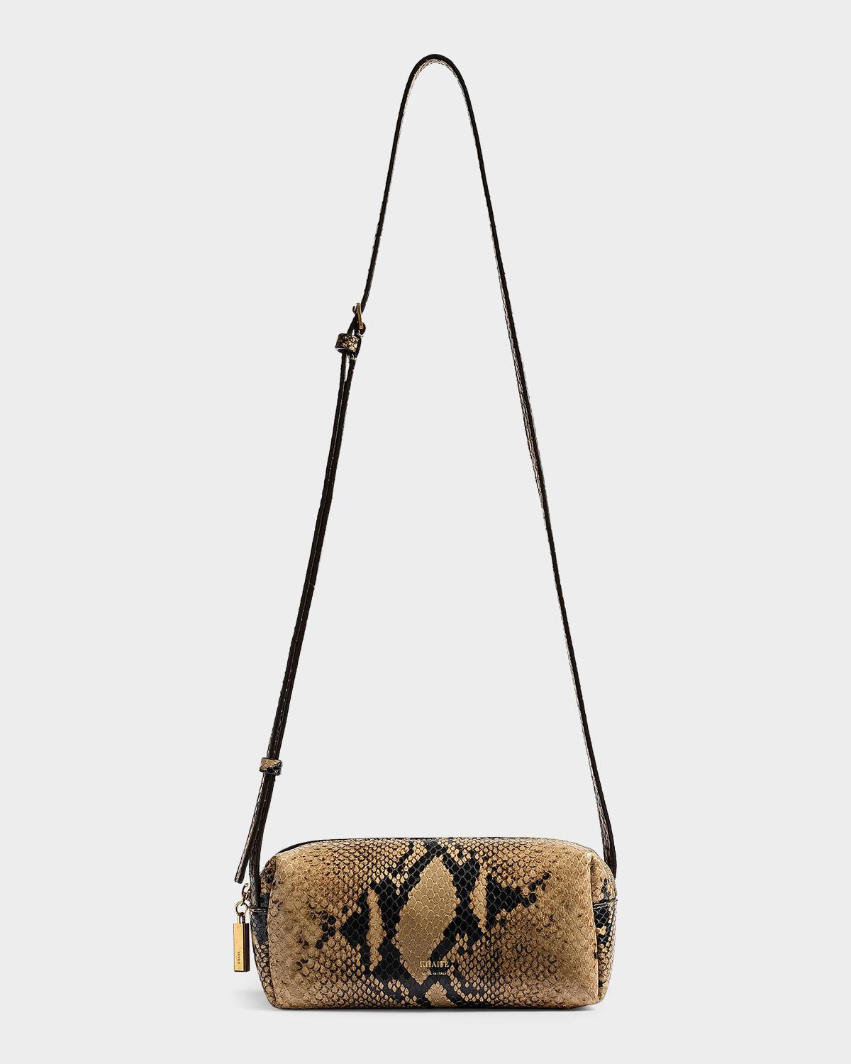 Kye Mini Snakeskin-Embossed Leather Crossbody Bag