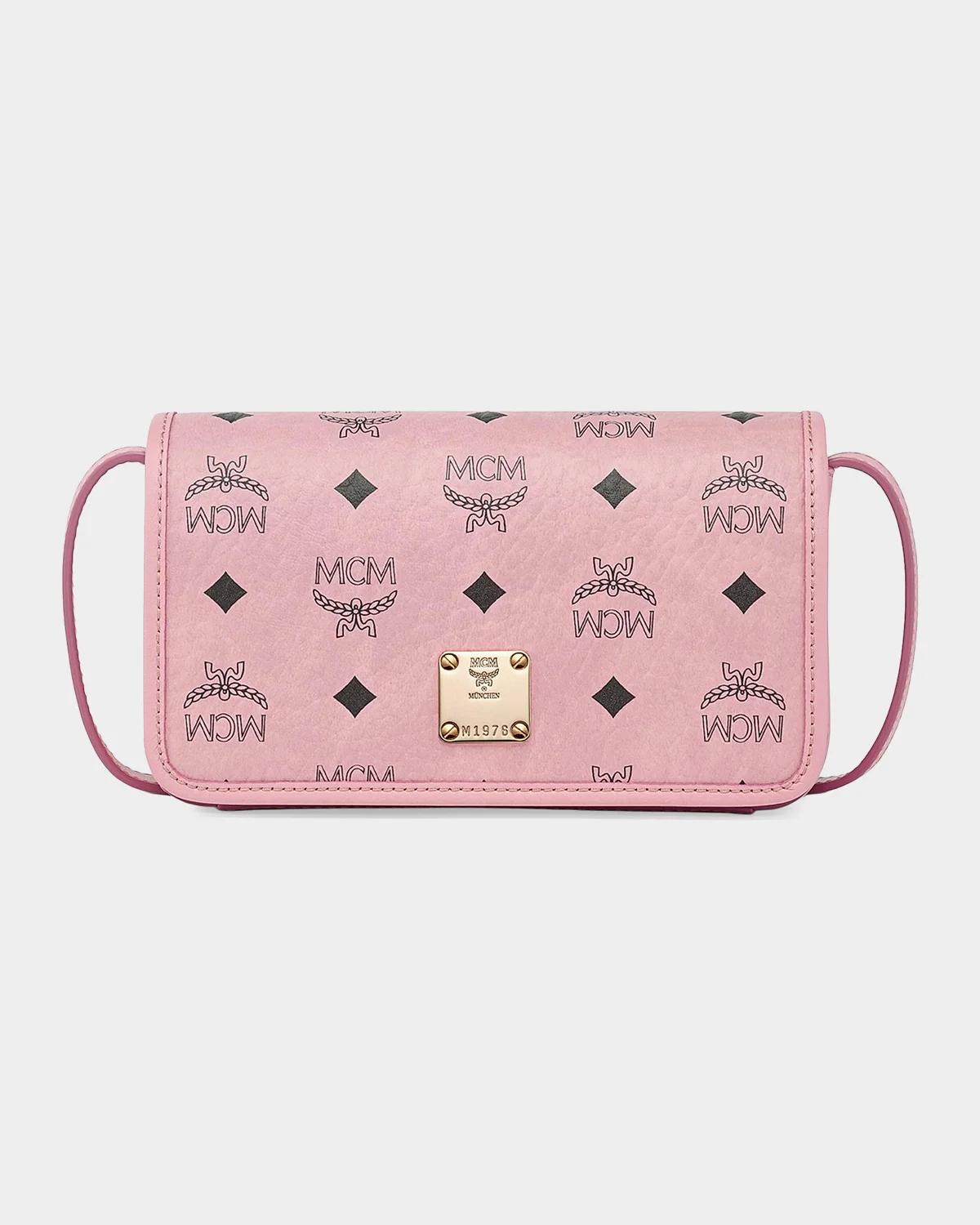 Aren Faux Visetos Leather Wallet-on-Chain
