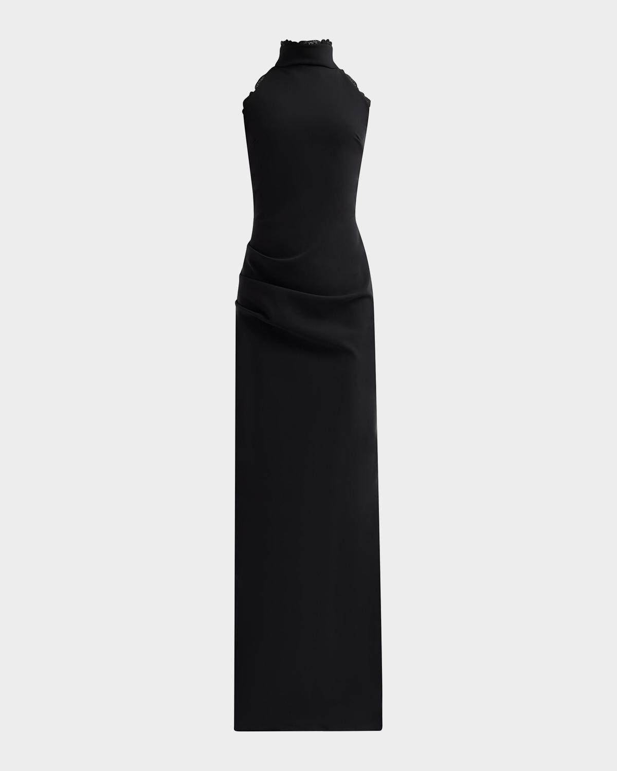 Kyomi Draped Column Gown