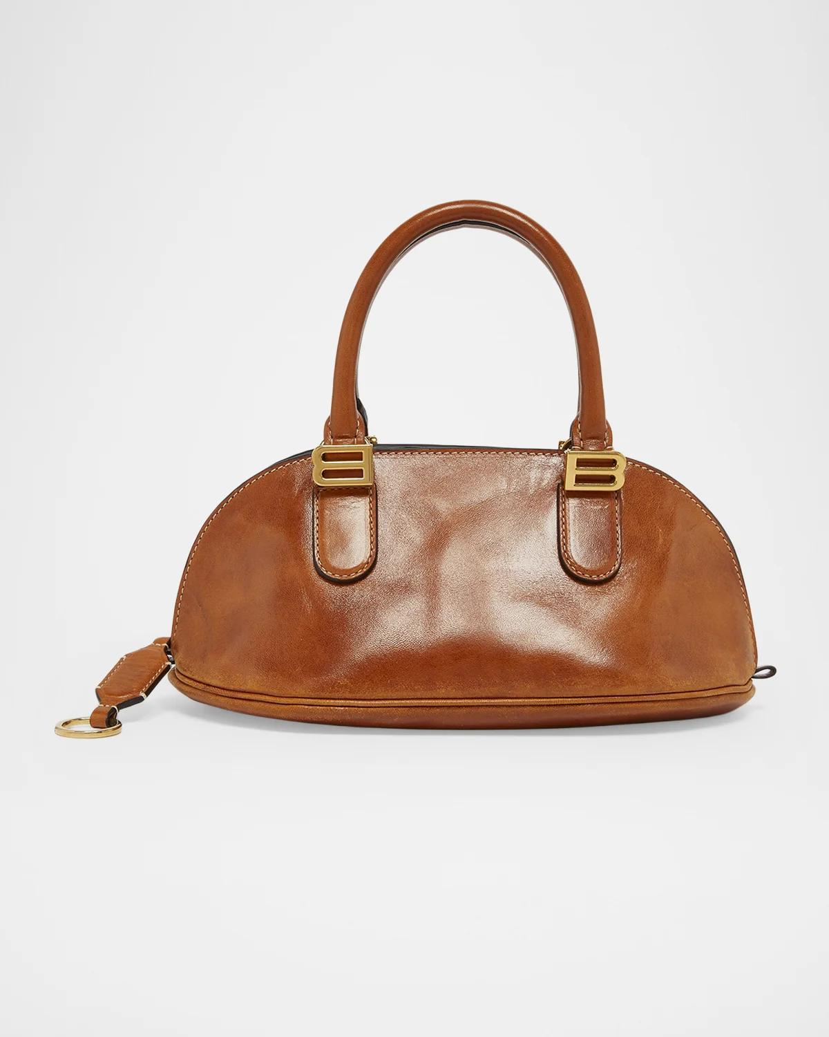Bolero Mini Leopard-Print Calf Hair Bowling Bag