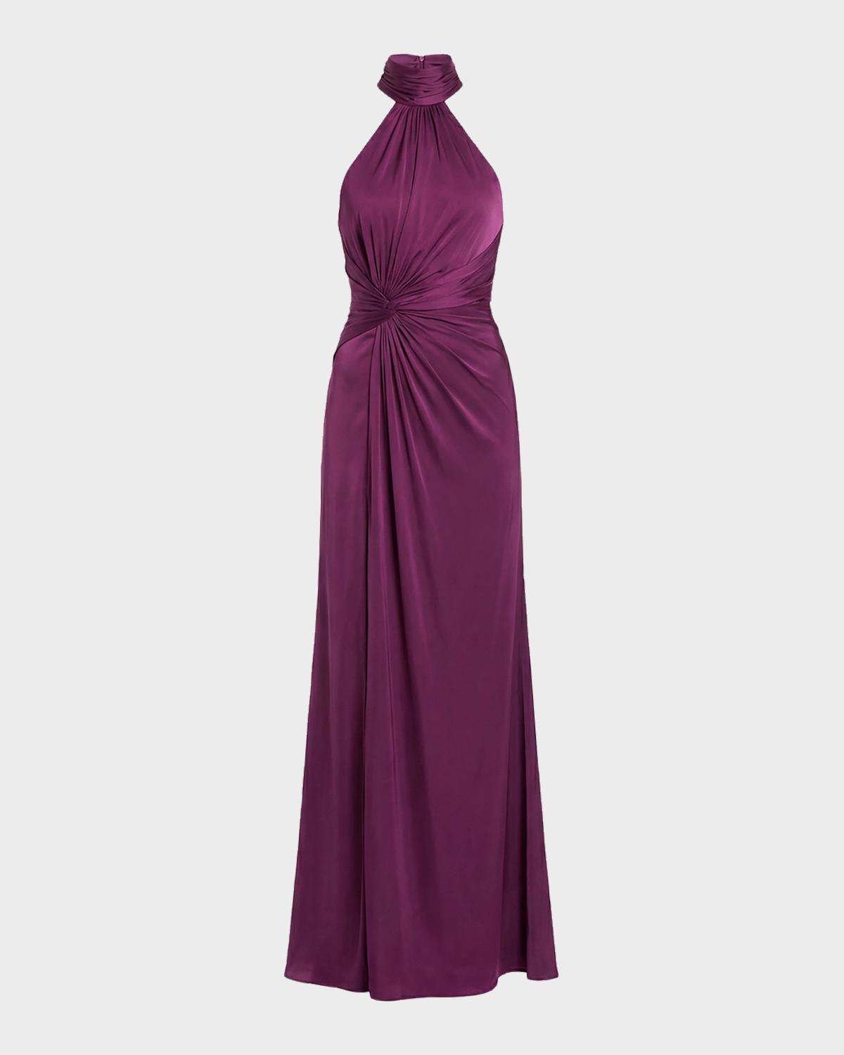 Leena 1 Ruched Column Gown