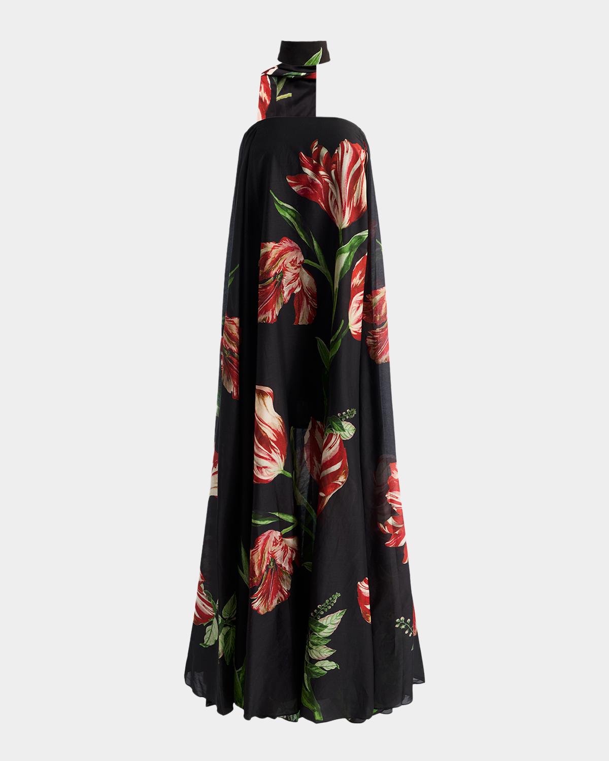 Maricela Floral Scarf Maxi Dress