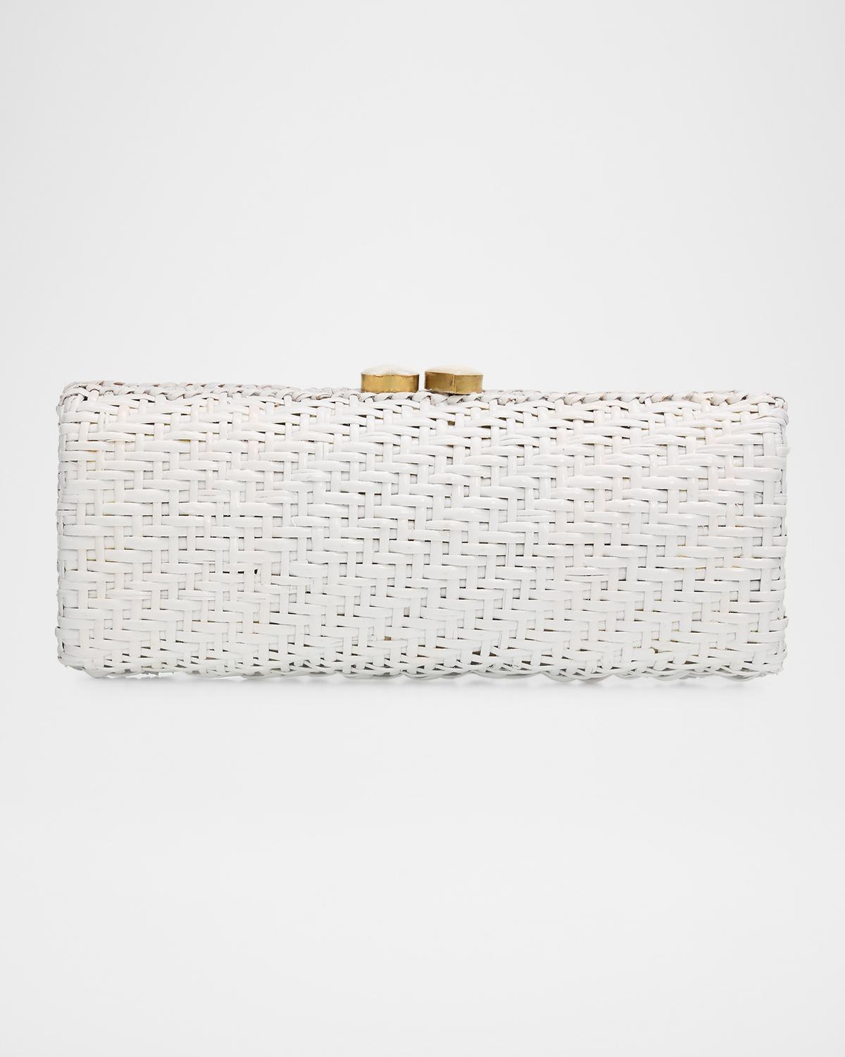 The Nantucket Woven Leather Clutch