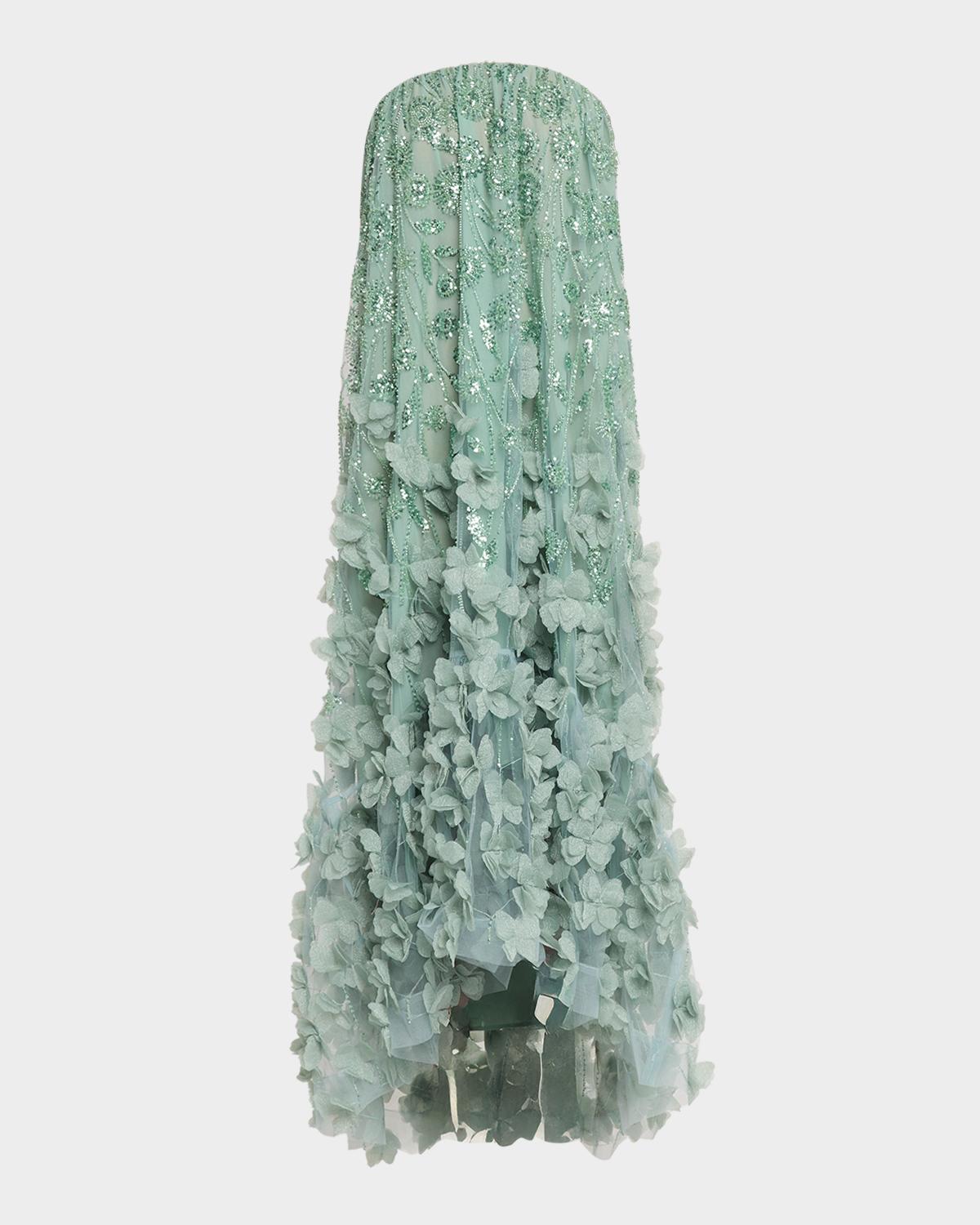 Alice Beaded Floral Strapless Dress