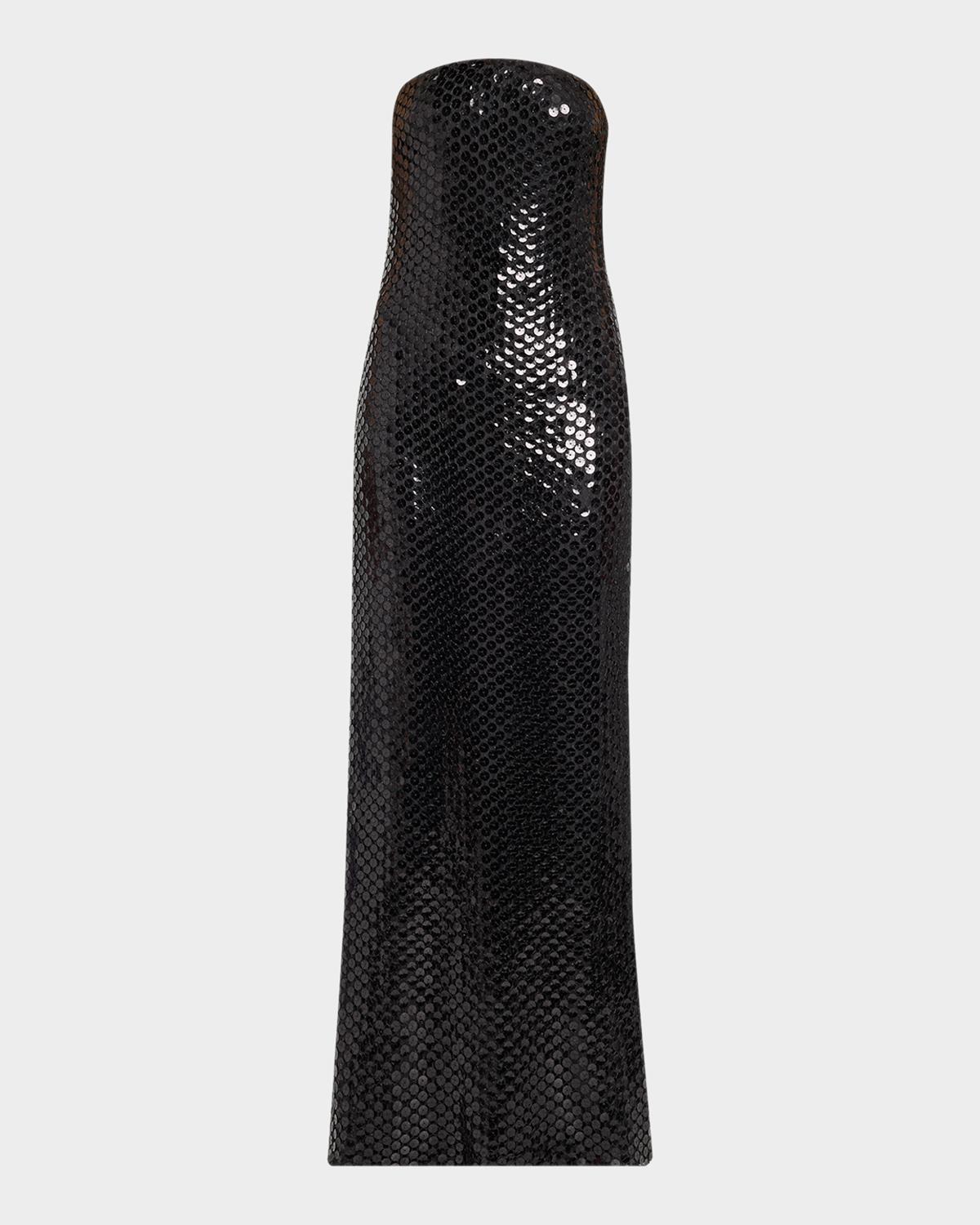 Angel Strapless Sequin A-Line Gown