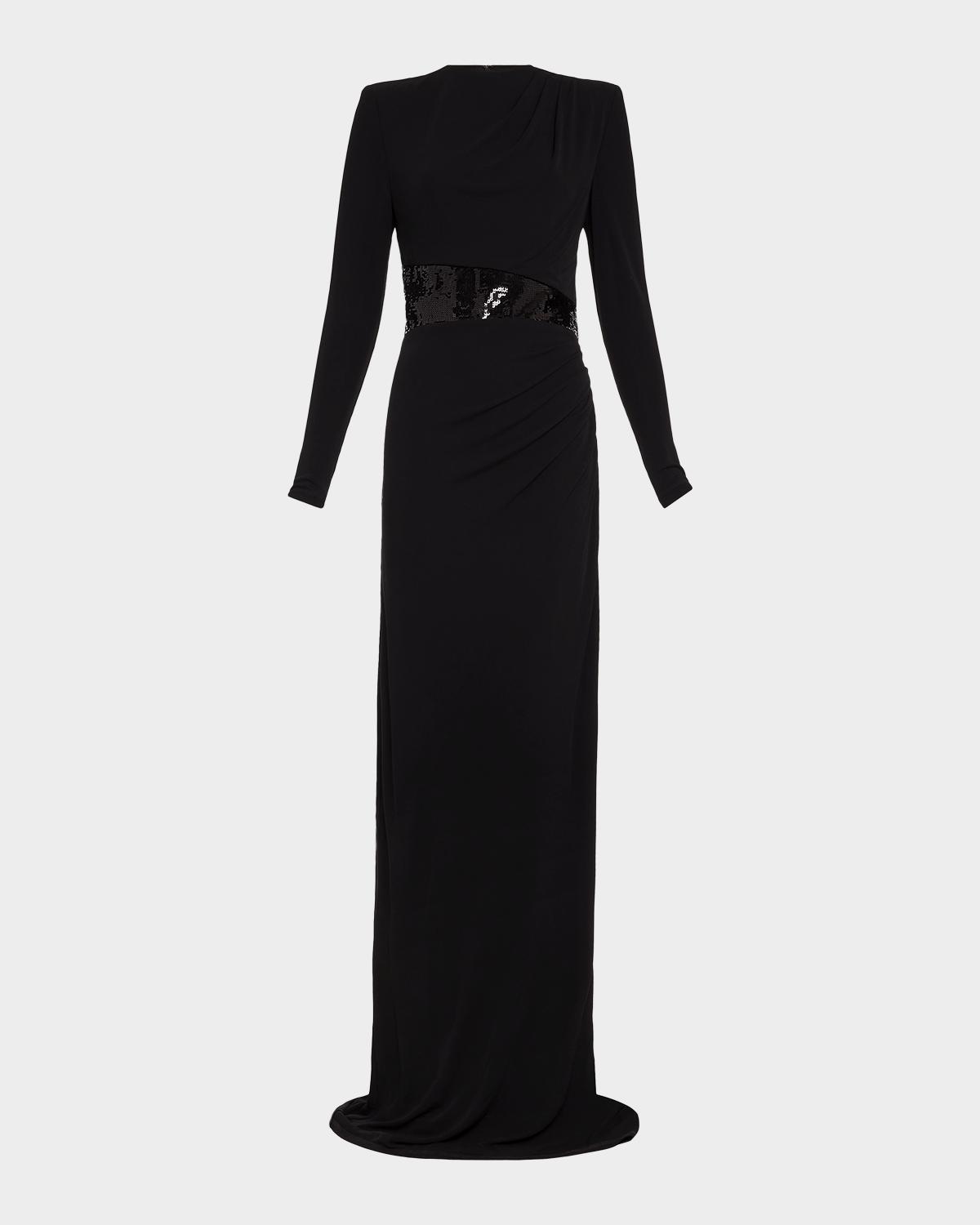 Samantha Sequin-Embellished Column Gown