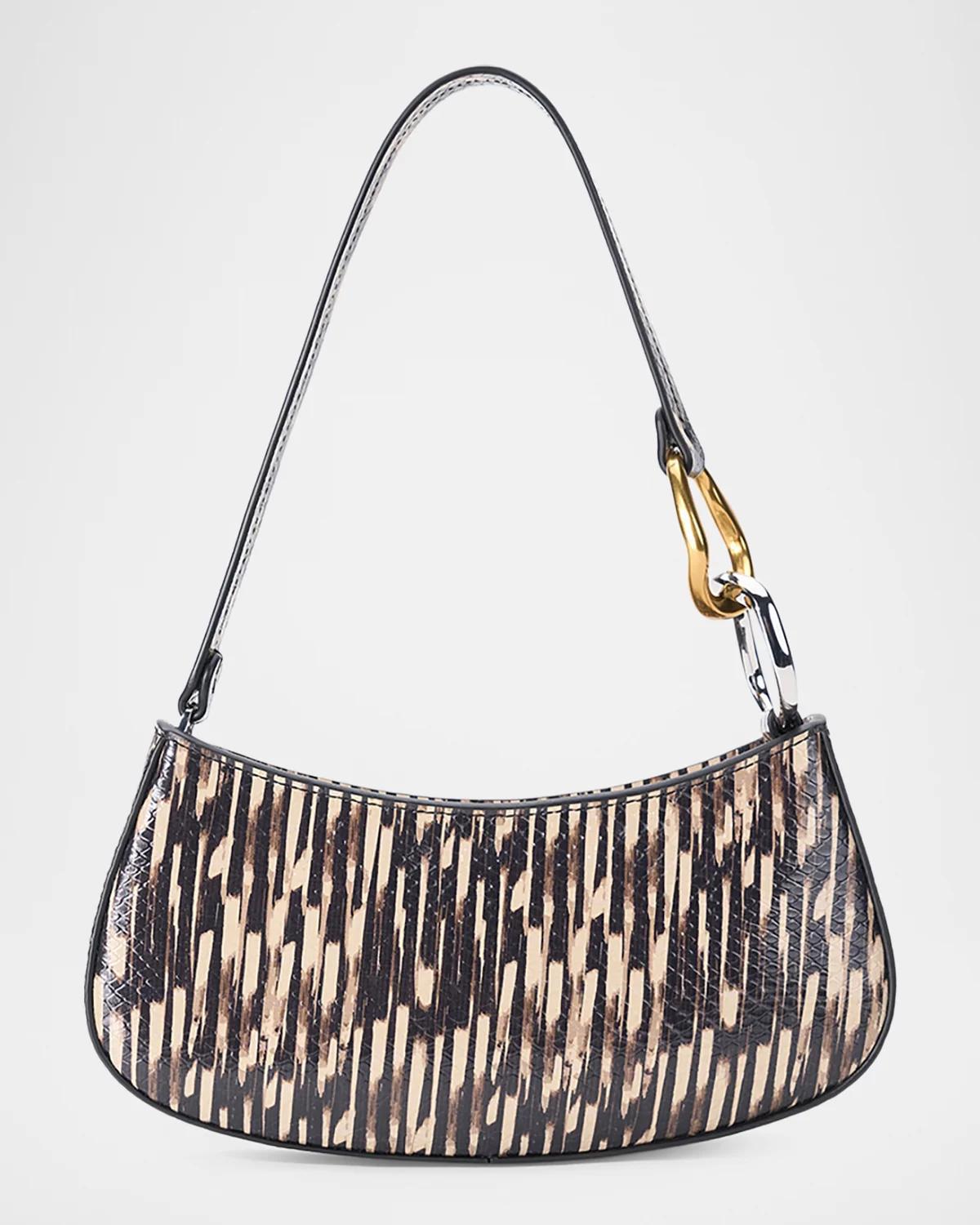 Ollie Printed Embossed Leather Shoulder Bag