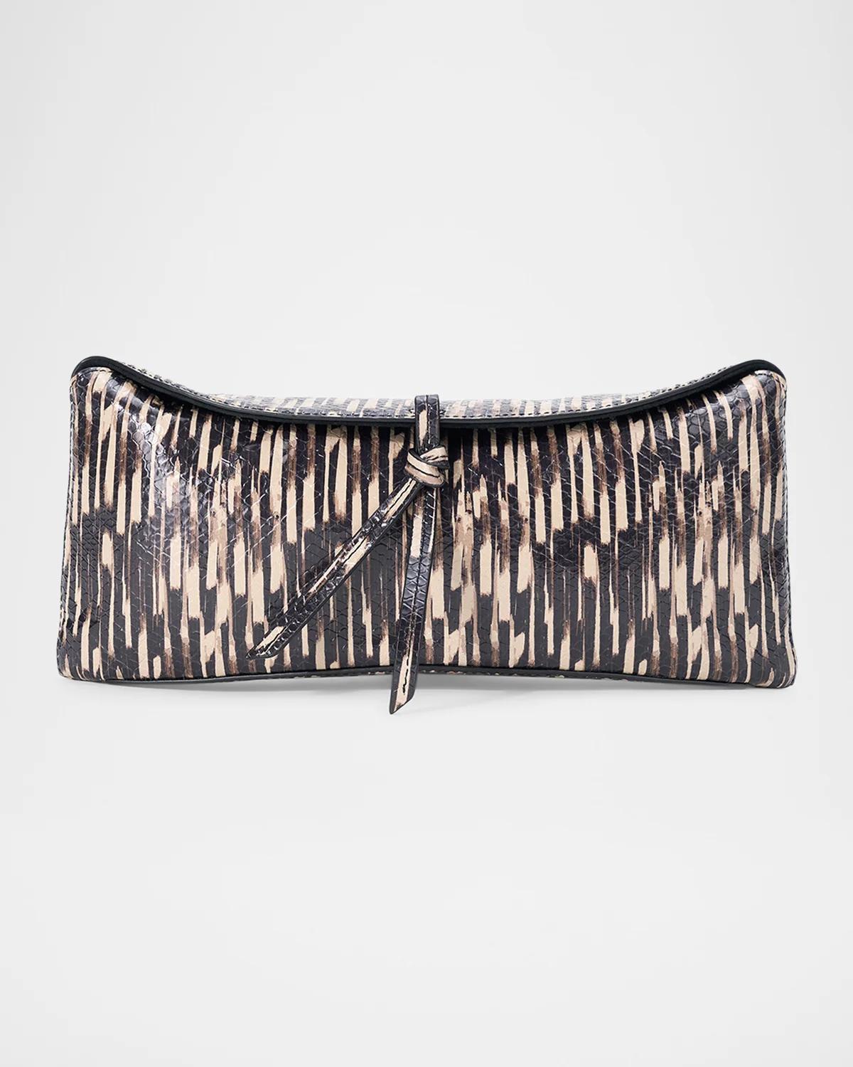 Eve Printed Leather Clutch