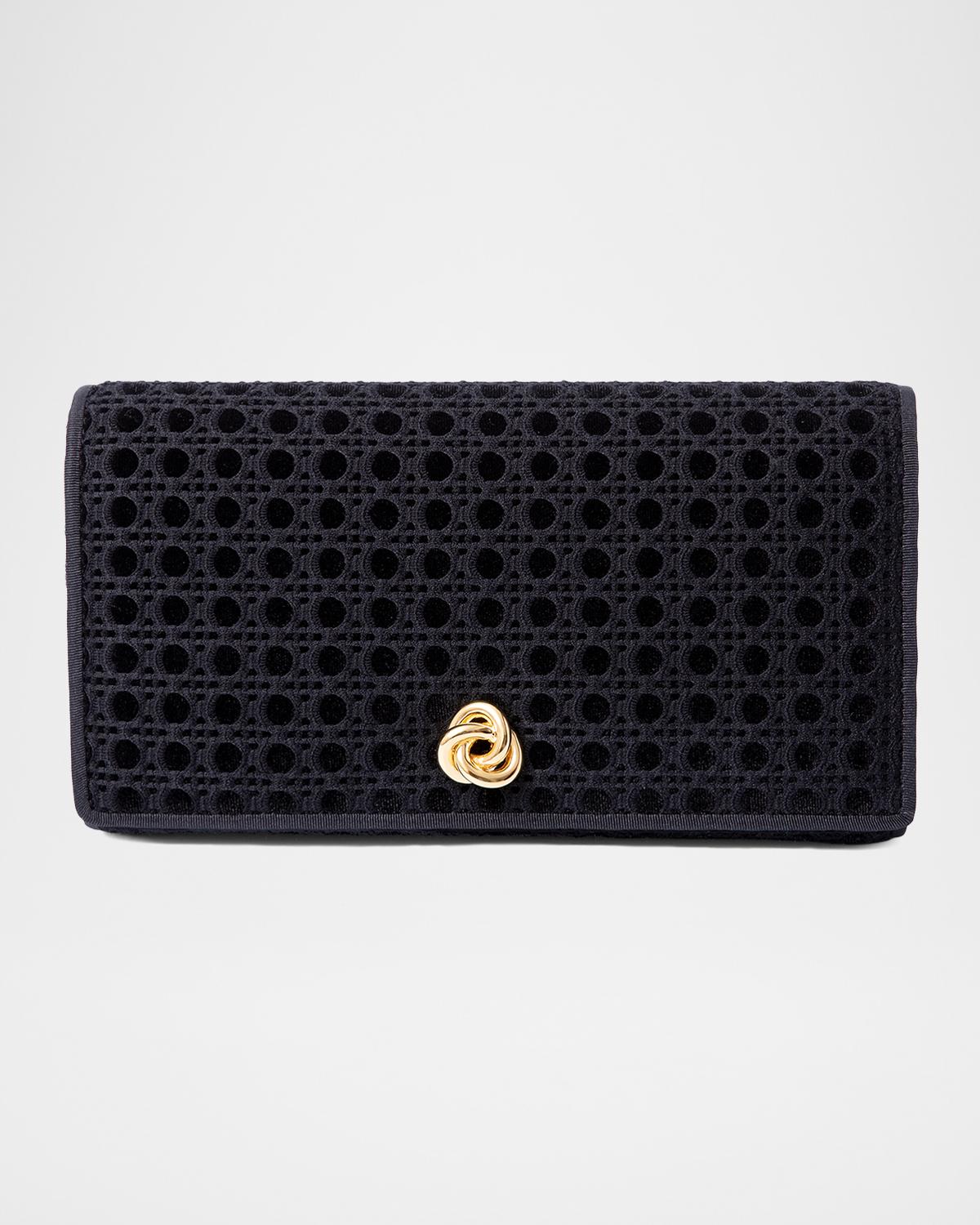 Olivia Eyelet Flap Clutch Bag