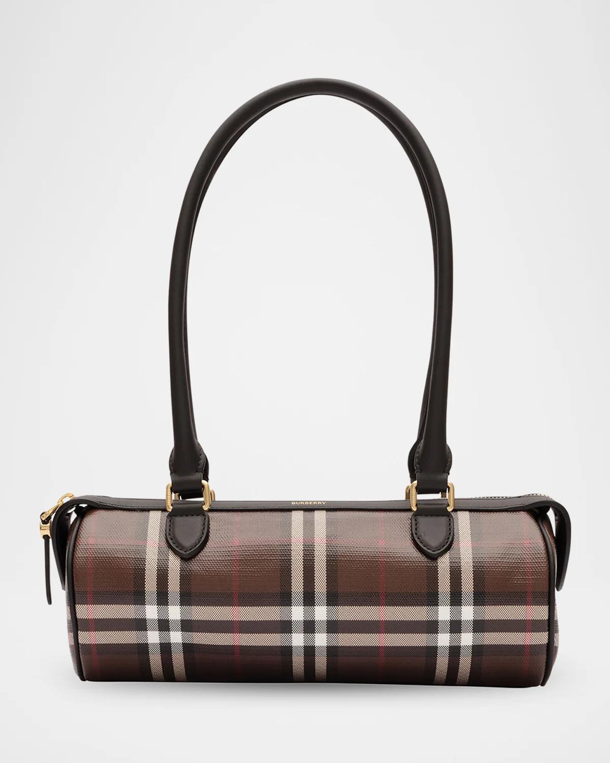 Mini Check Barrel Shoulder Bag