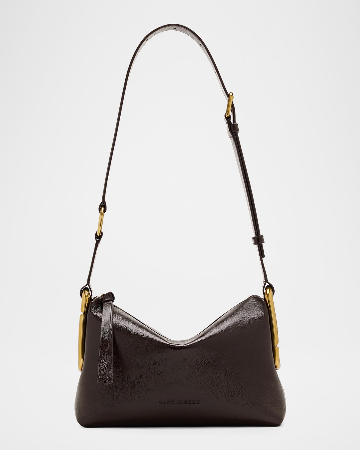 Scene Large Crinkle Leather Shoulder Bag