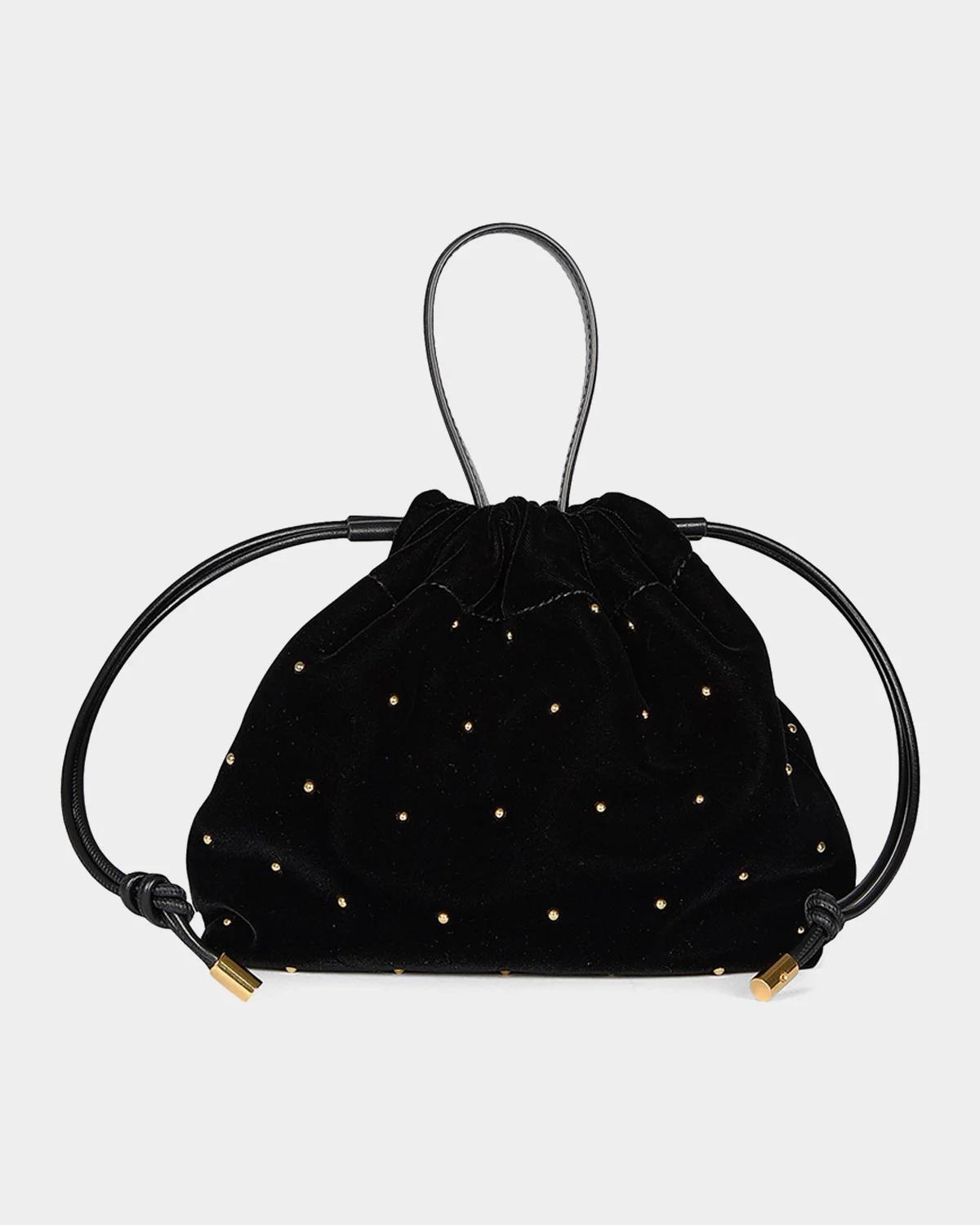 Icons Mini Studded Cotton Shoulder Bag
