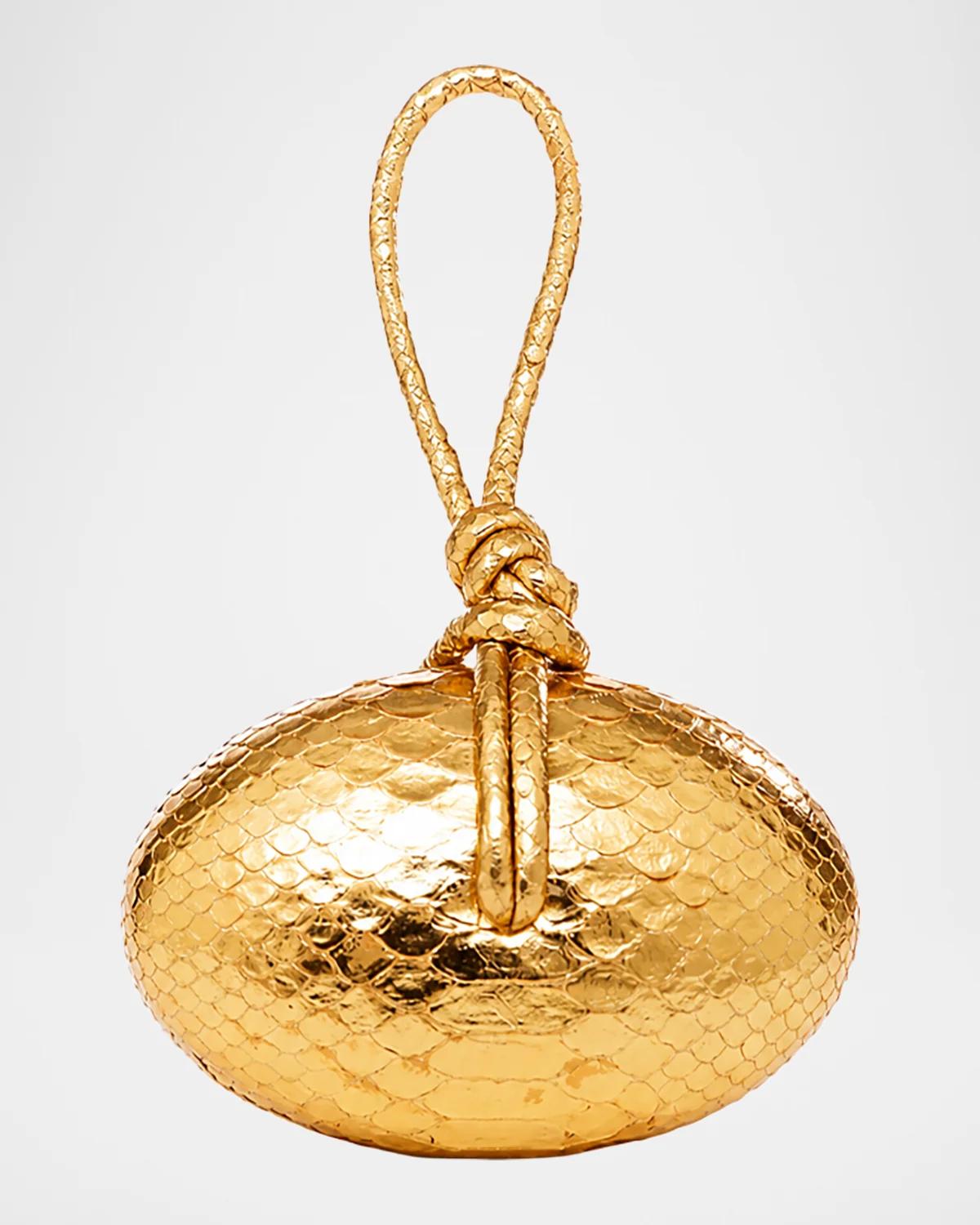 The Lolita Mini Snakeskin-Embossed Leather Clutch