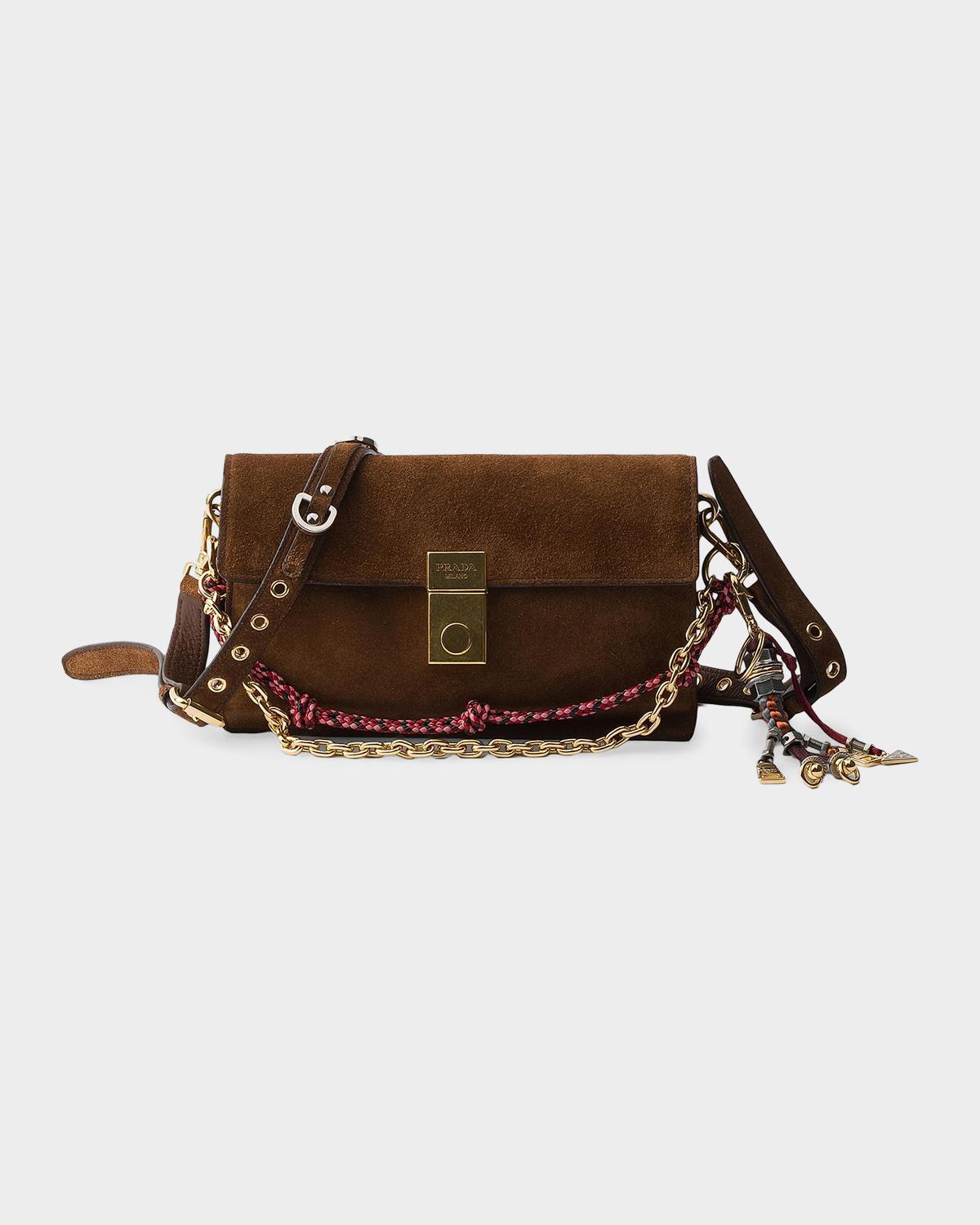 Soft Sound Small Suede Shoulder Bag