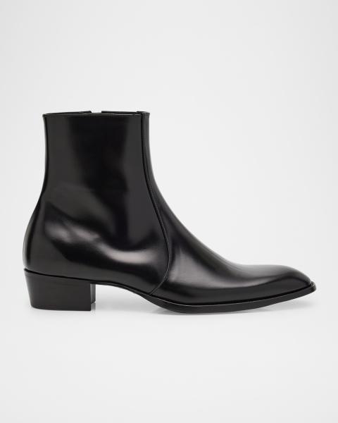 designer mens dress boots Men's Faire these shoes are Goodyear Margaret Midi Dress - Leather boots Color:Ecru
