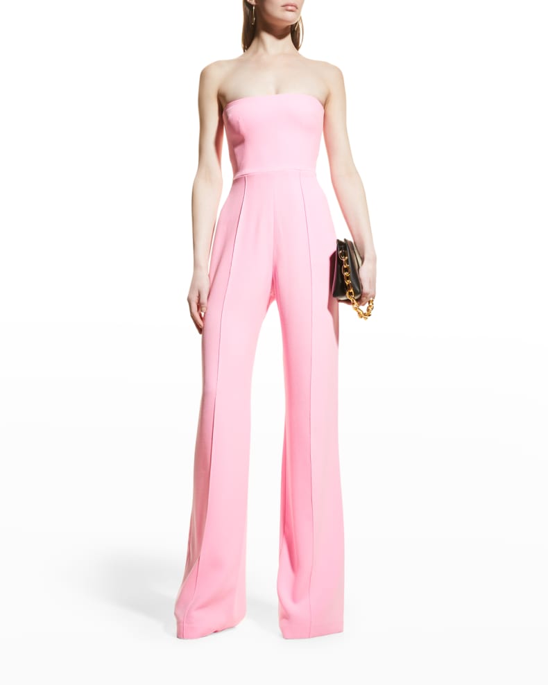 Pink Strapless Designer Jumpsuit for Evening