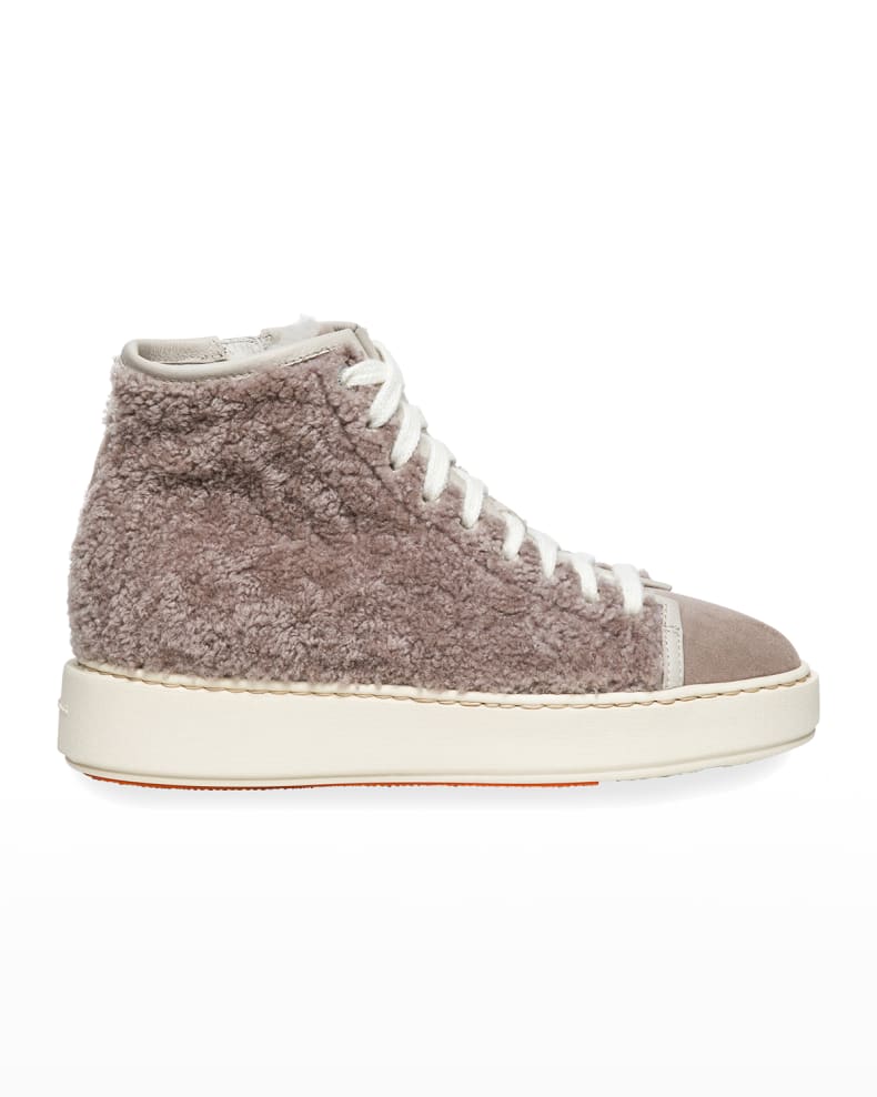 neimanmarcus.com | Flaunted Suede and Fur Sneakers