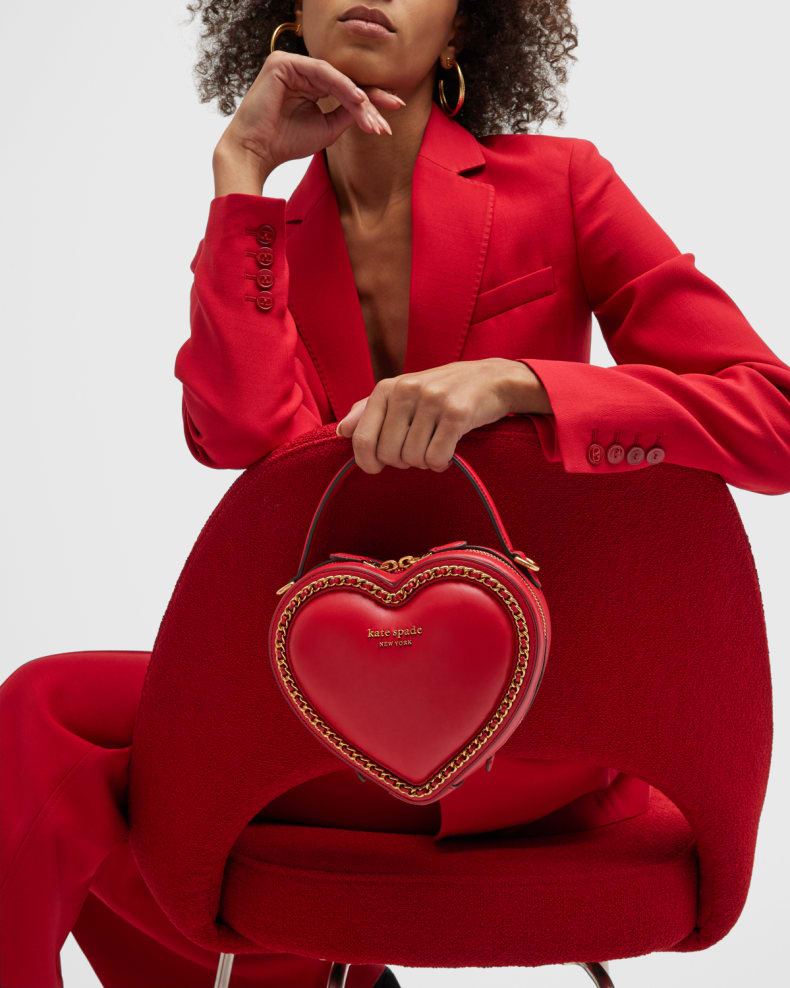 Kate Spade amour 3d heart leather crossbody bag