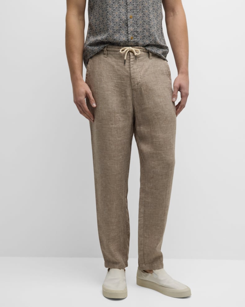 neimanmarcus.com | Men's Mercer Drawstring Linen-Blend Pants