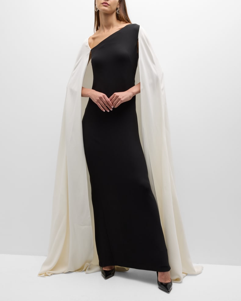 Asymmetric Cape Gown
