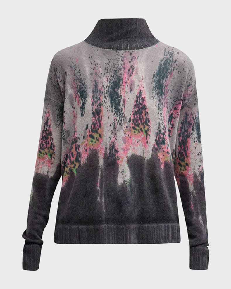 neimanmarcus.com | Technicolor Abstract-Print Cashmere Sweater