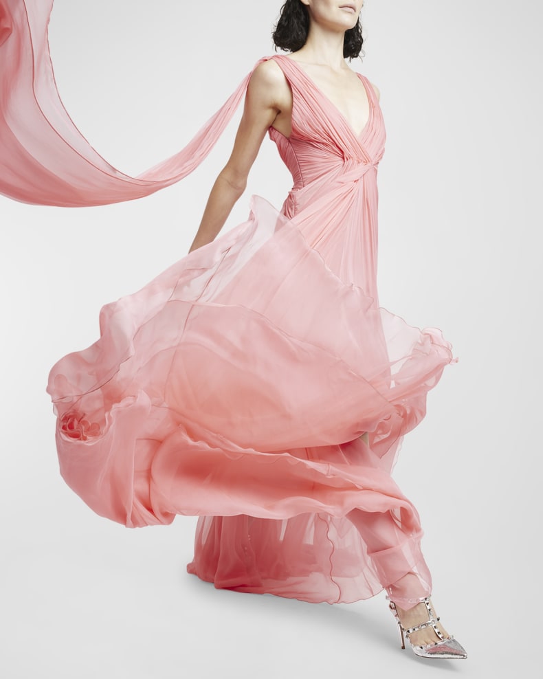 Silk Cape Gown