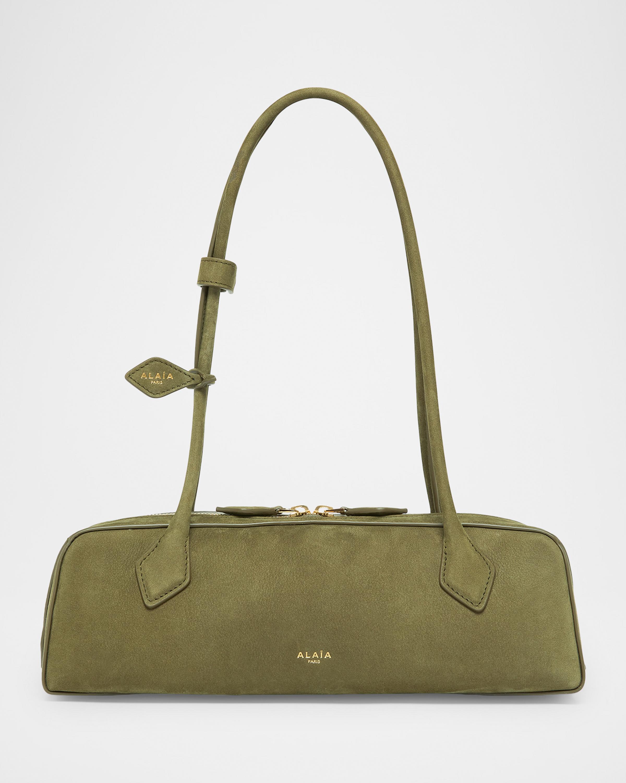 Le Teckel Medium Suede Shoulder Bag