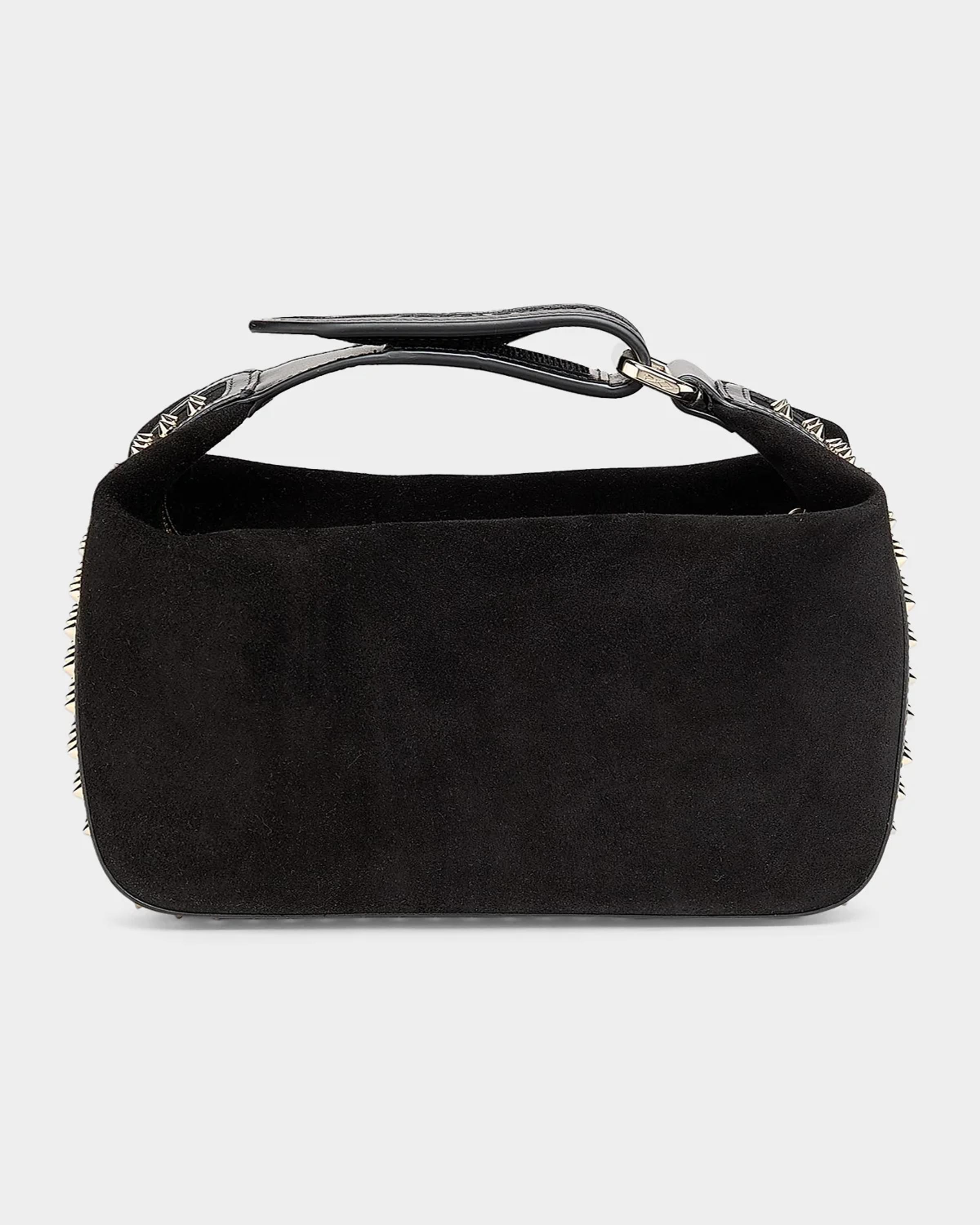 Funky Dopp Spike Top-Handle Bag in Suede
