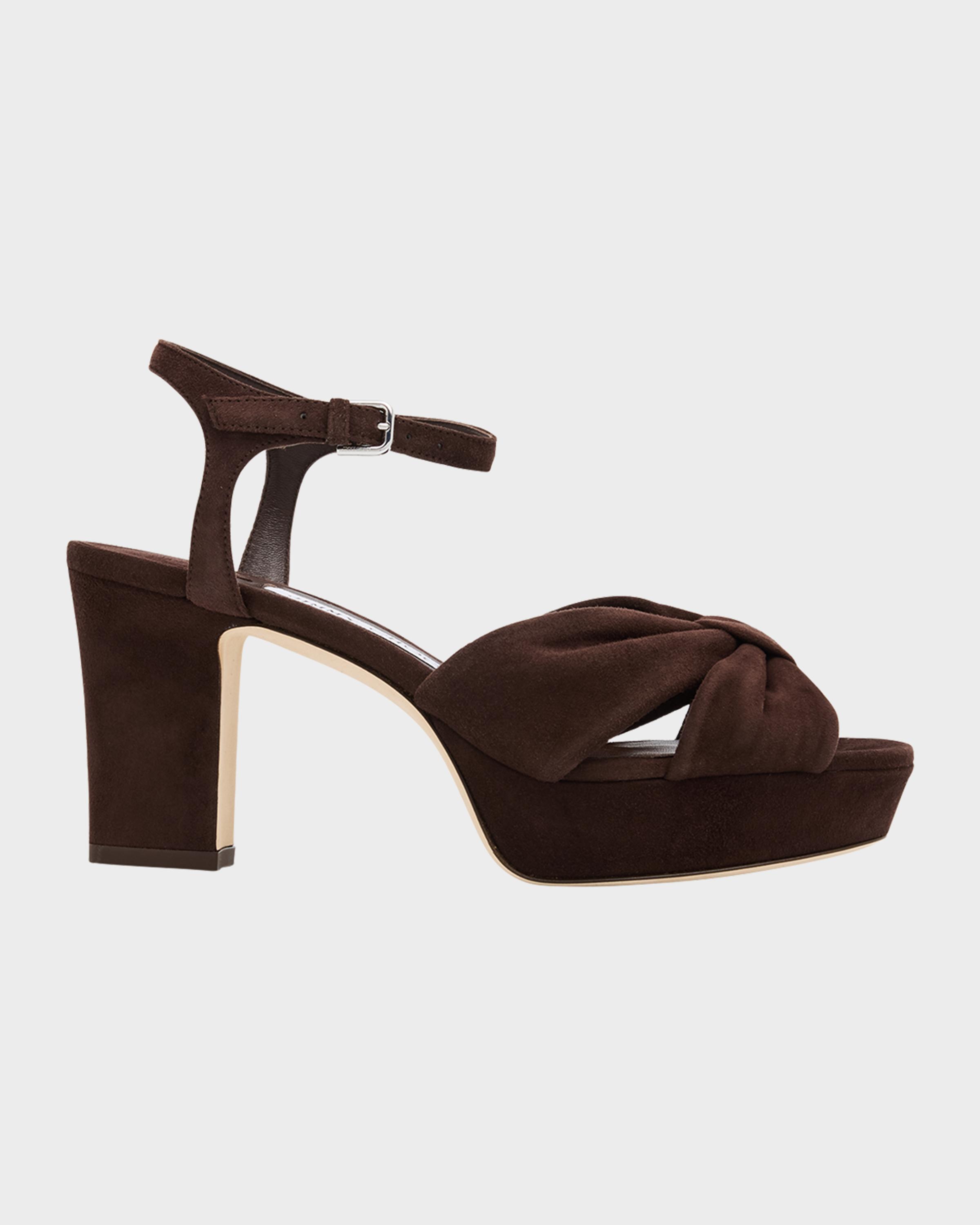 Heloise Suede Knot Platform Sandals