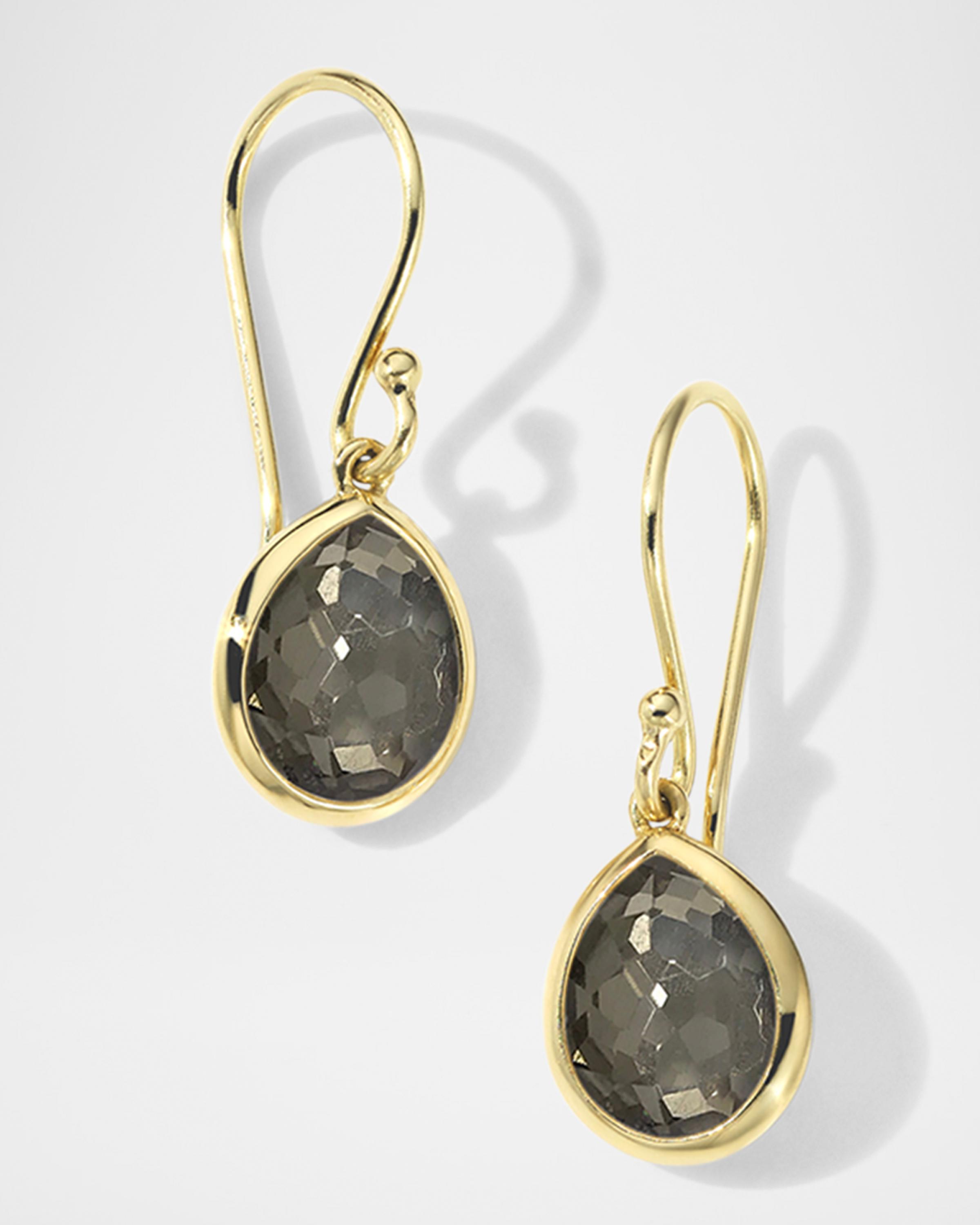 18K Rock Candy Pyrite Drop Earrings
