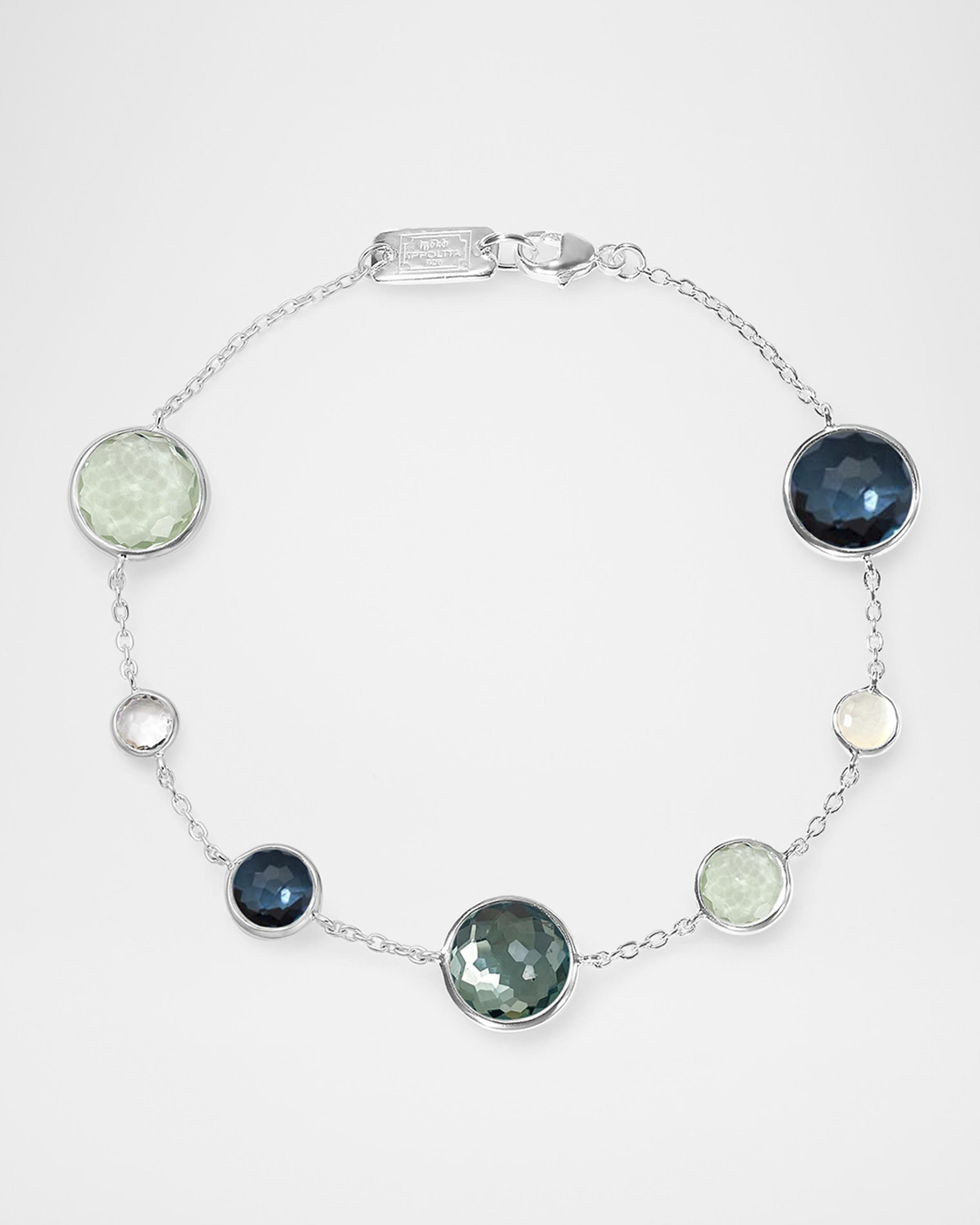 Sterling Silver Lollipop Bracelet, Multi Stone