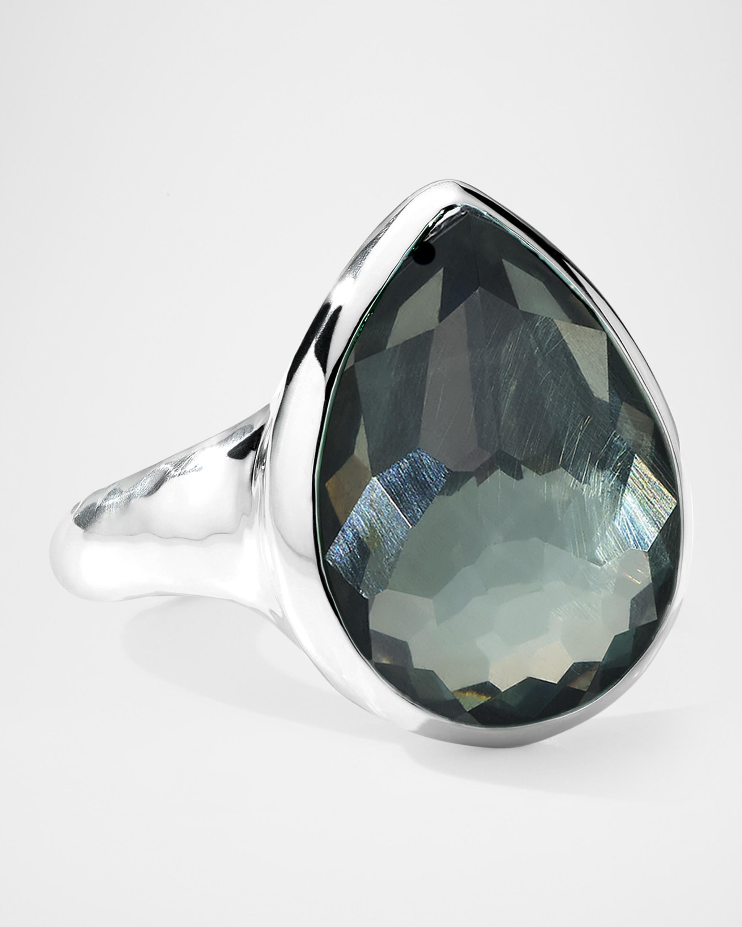 Sterling Silver Rock Candy Medium Teardrop Ring