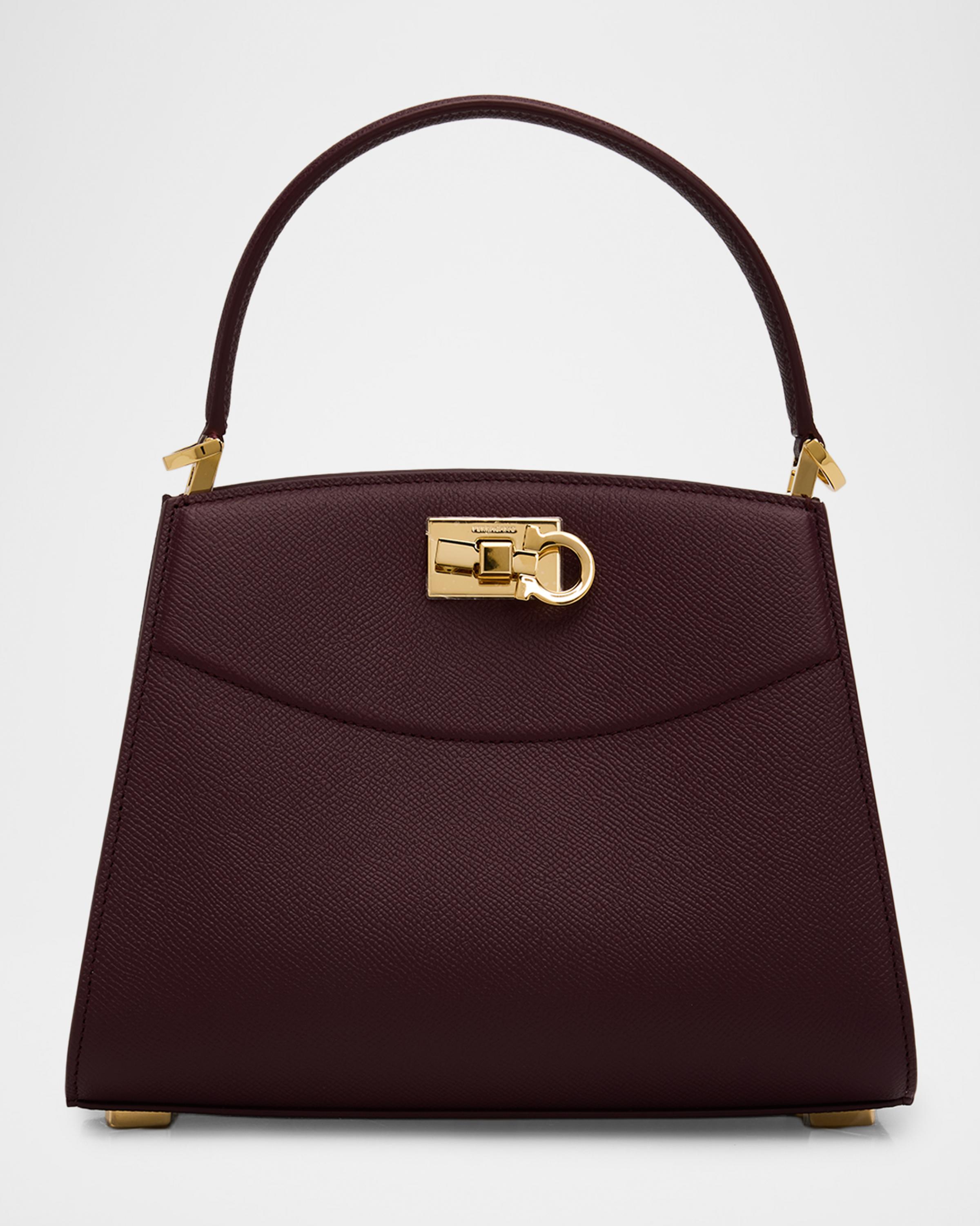 Studio Box Hammered Leather Top-Handle Bag