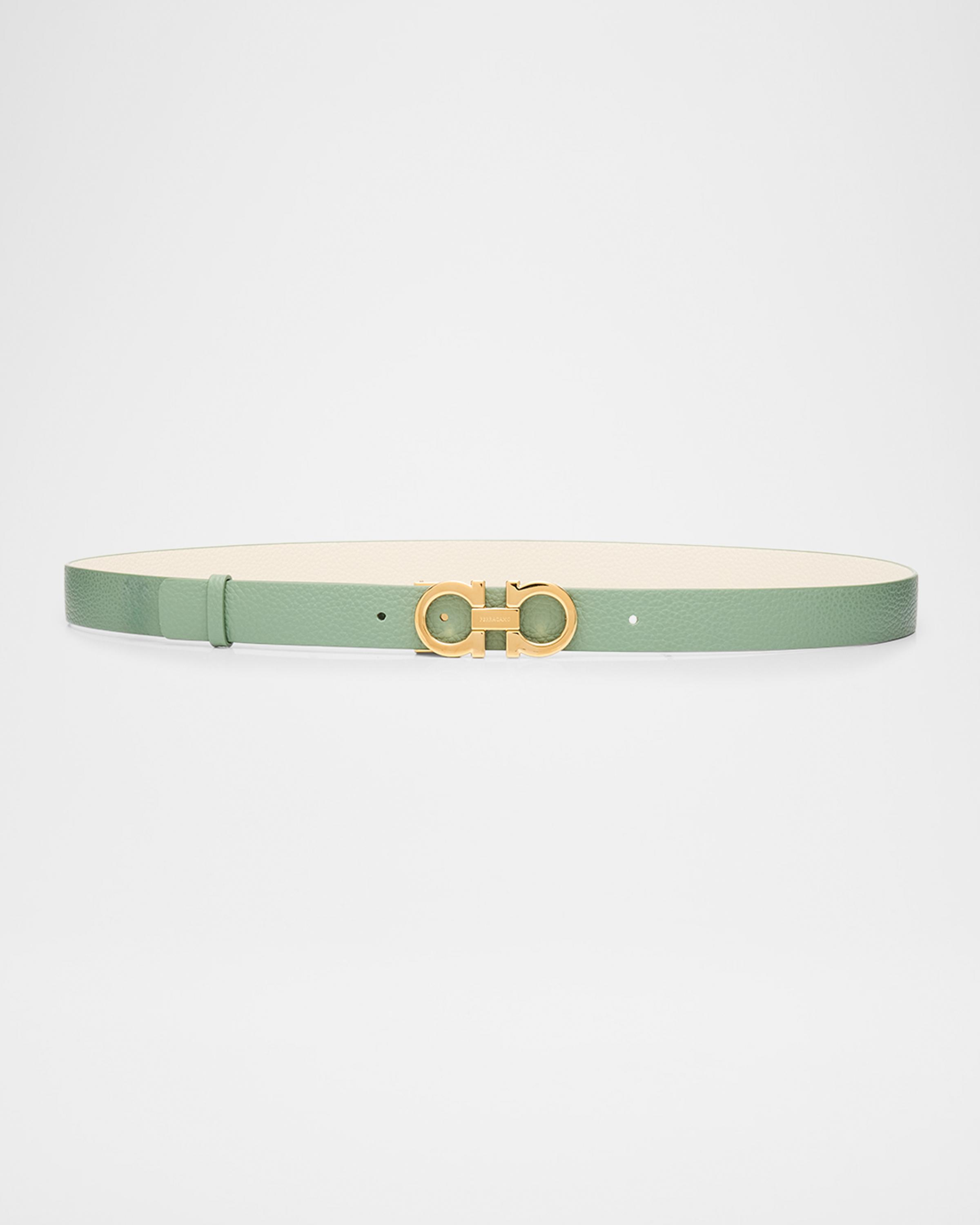 Gancini Reversible Leather Belt