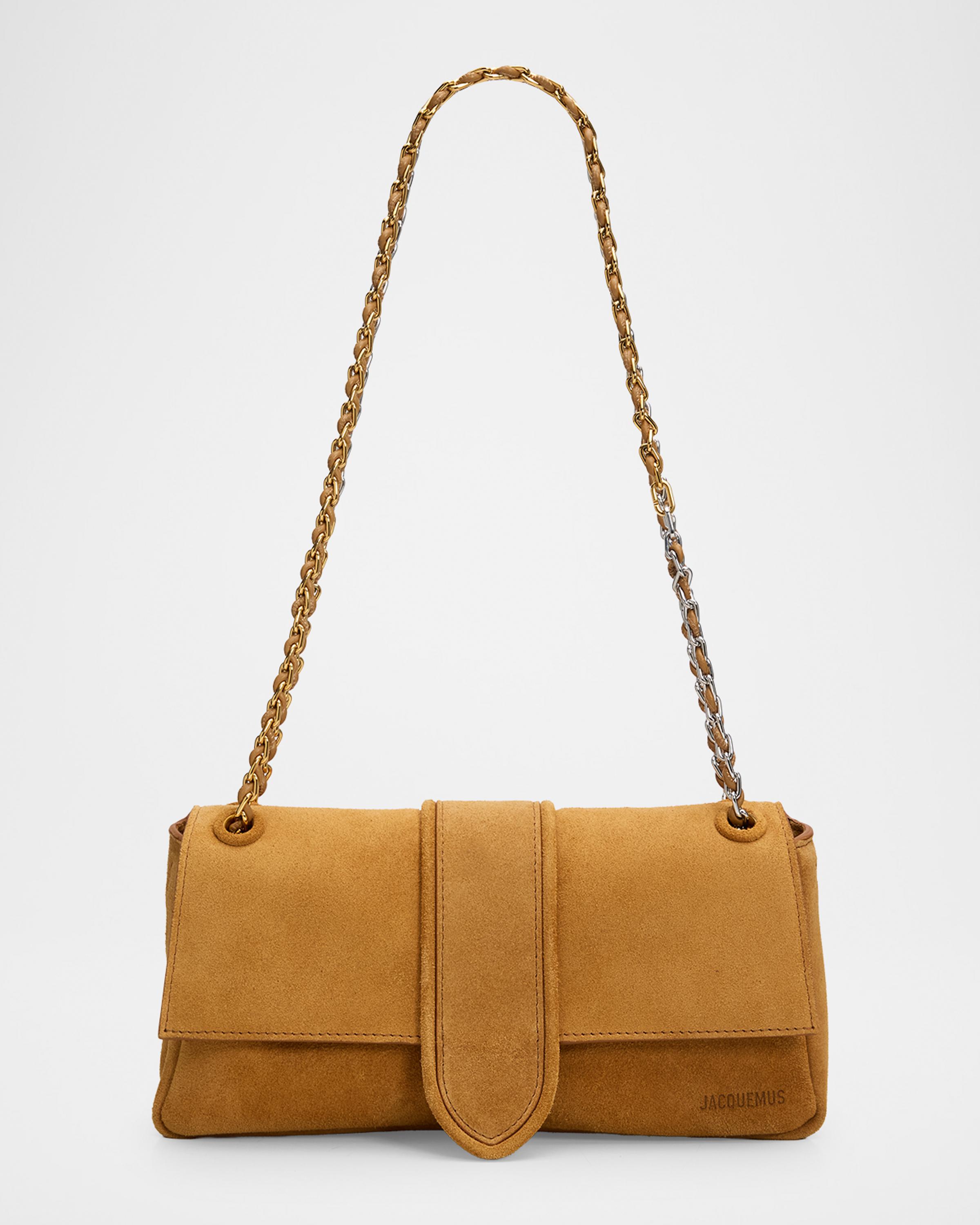 Le Bambino Chaine Suede Shoulder Bag