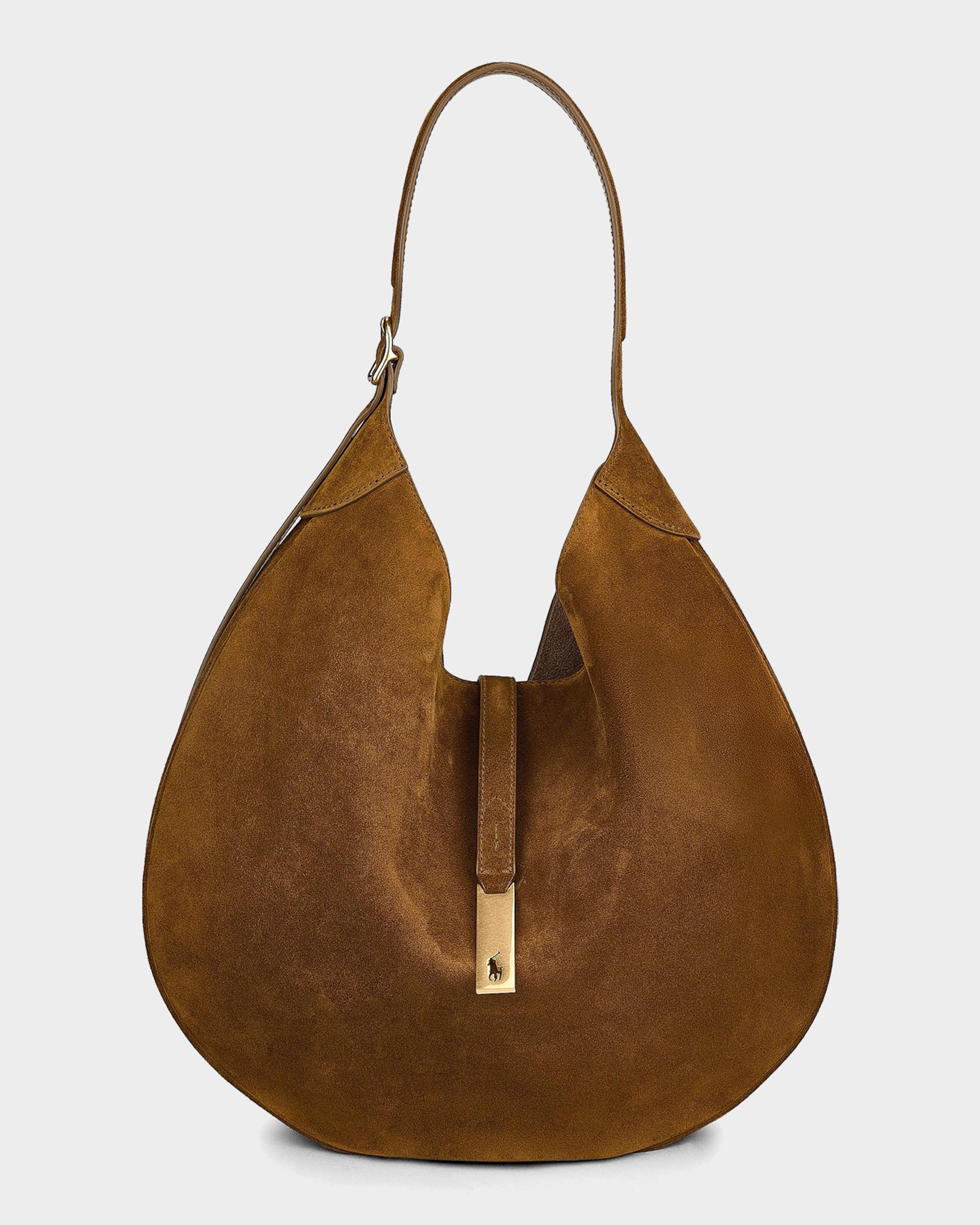 Polo ID Suede Large Shoulder Bag