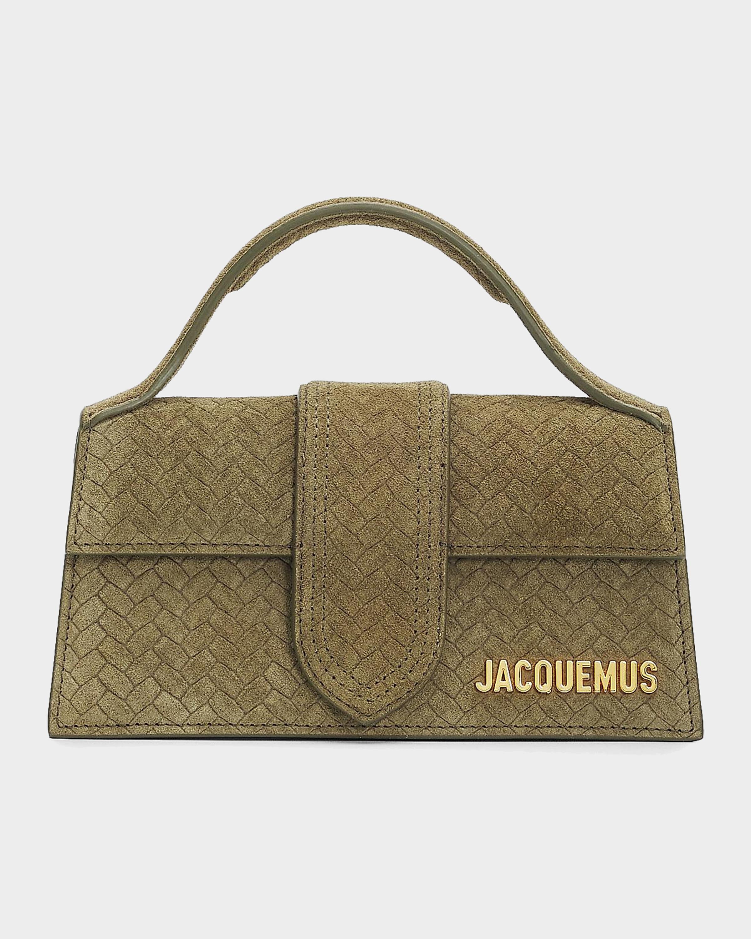 The Bambino Herringbone Suede Top-Handle Bag